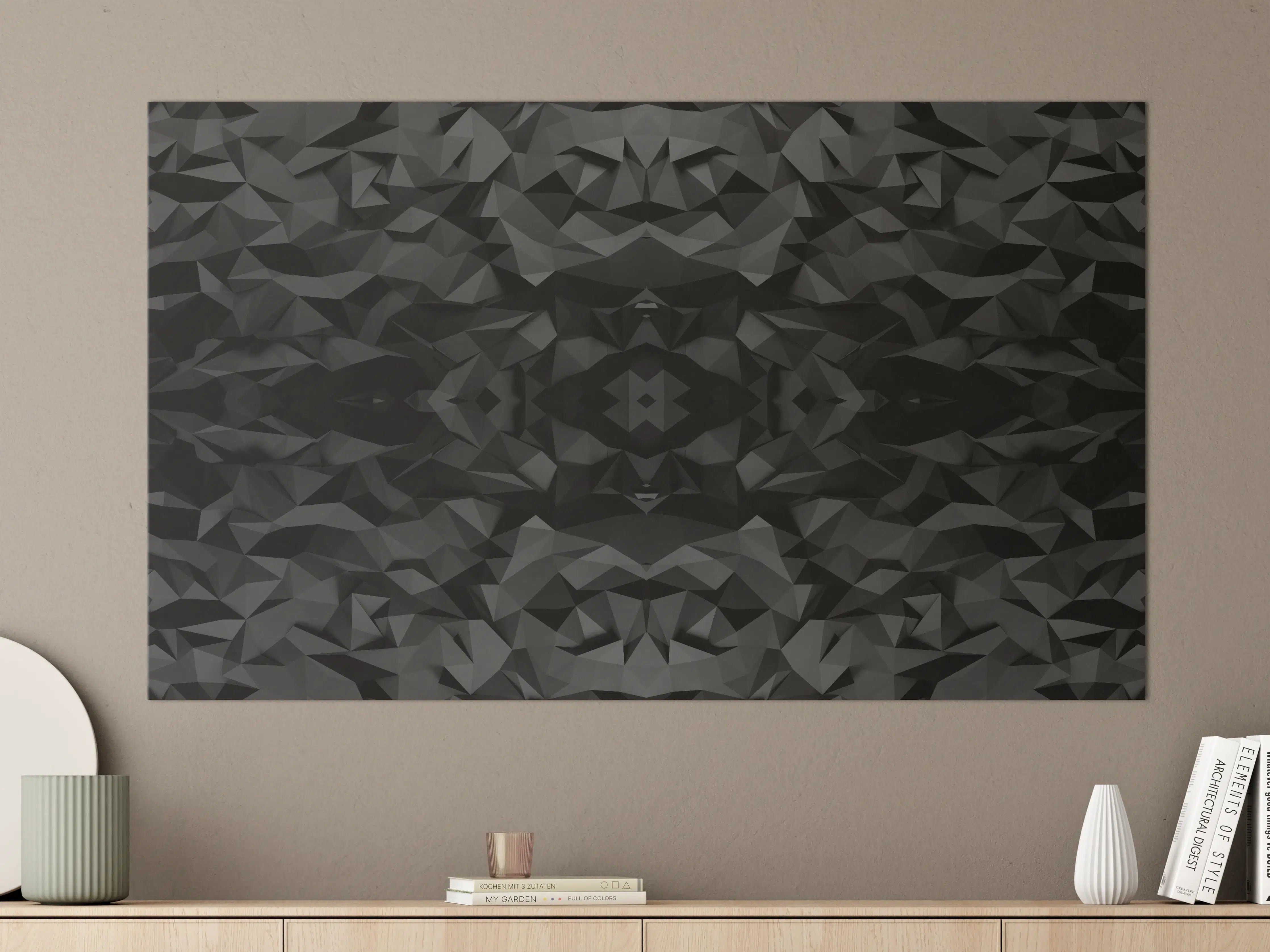 Große Wandbilder - Schwarze geometrische Musterwandpaneele