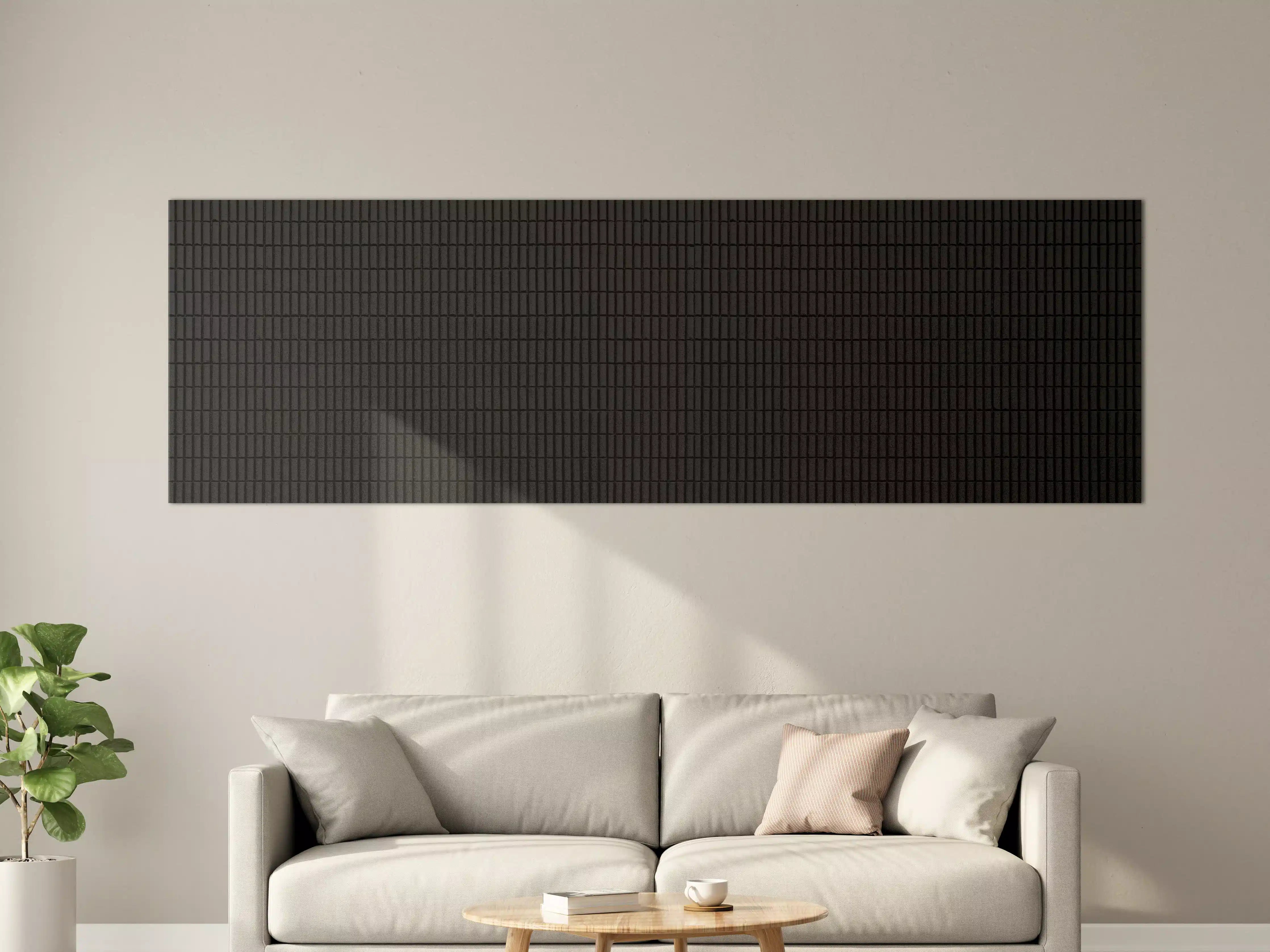 Große Wandbilder - Schwarze geometrische Ziegeln