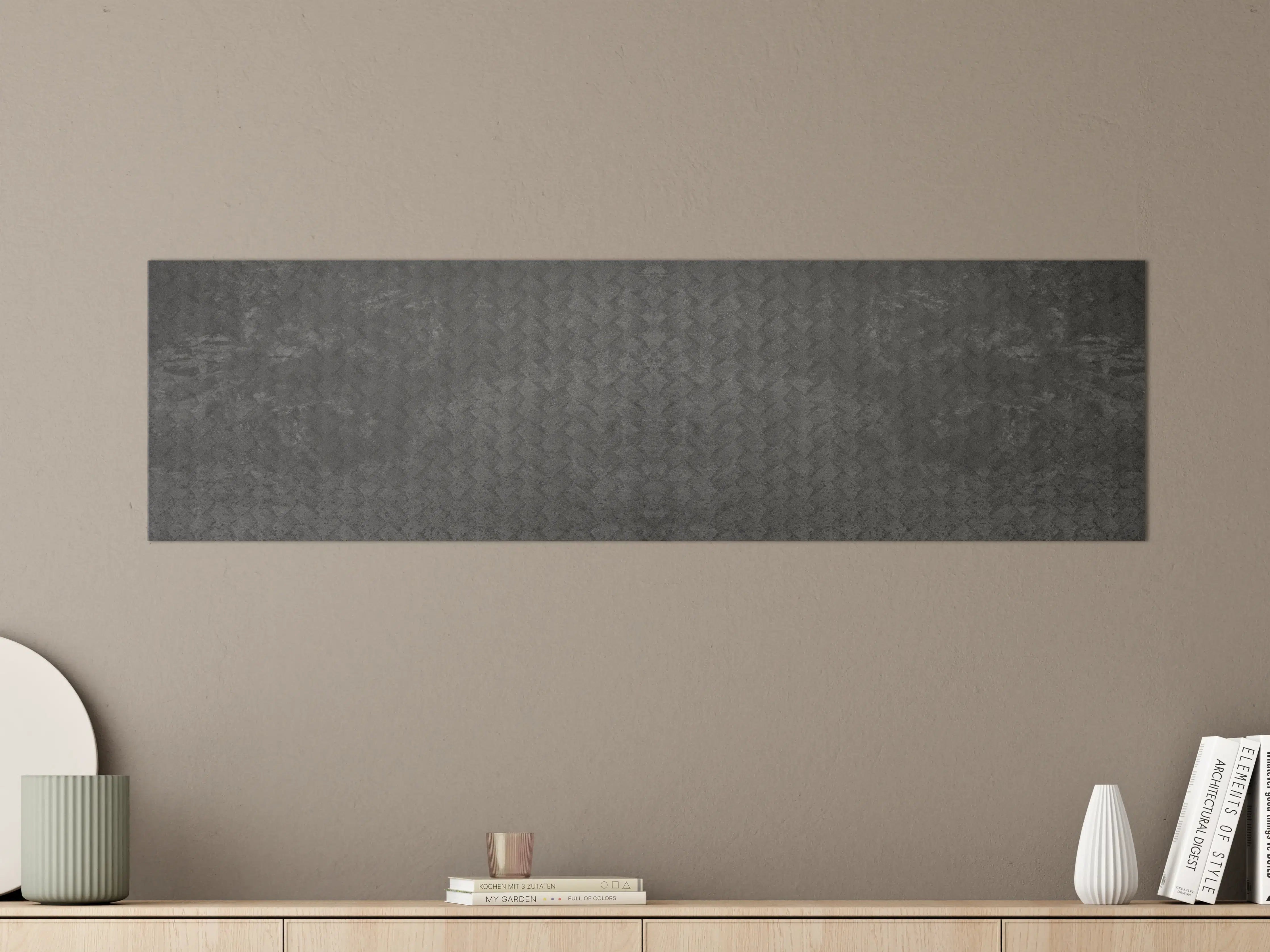 Große Wandbilder - Schwarze geometrisches Betonwand