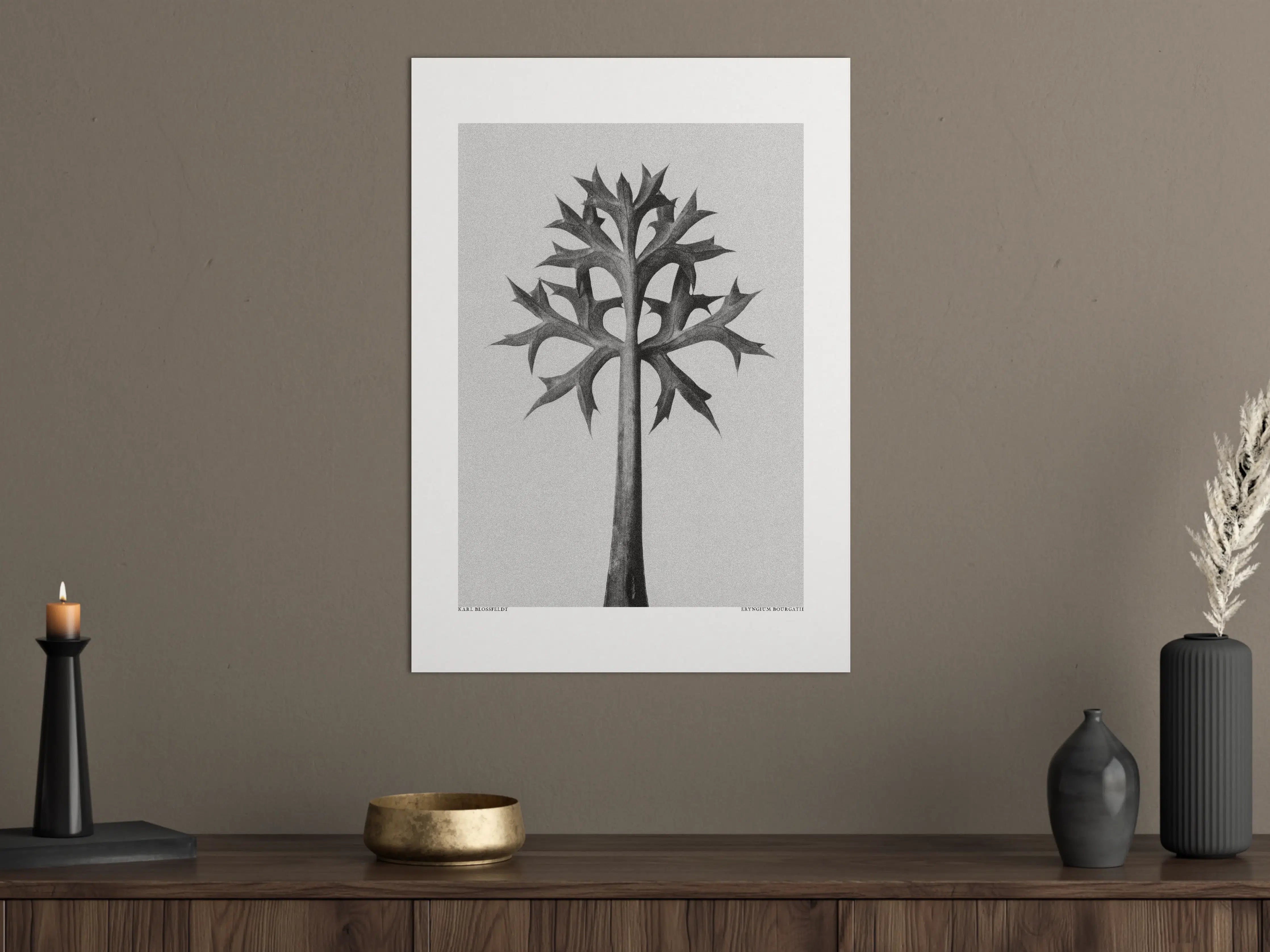 Große Wandbilder - Schwarzer Baum in monochromatischer Darstellung