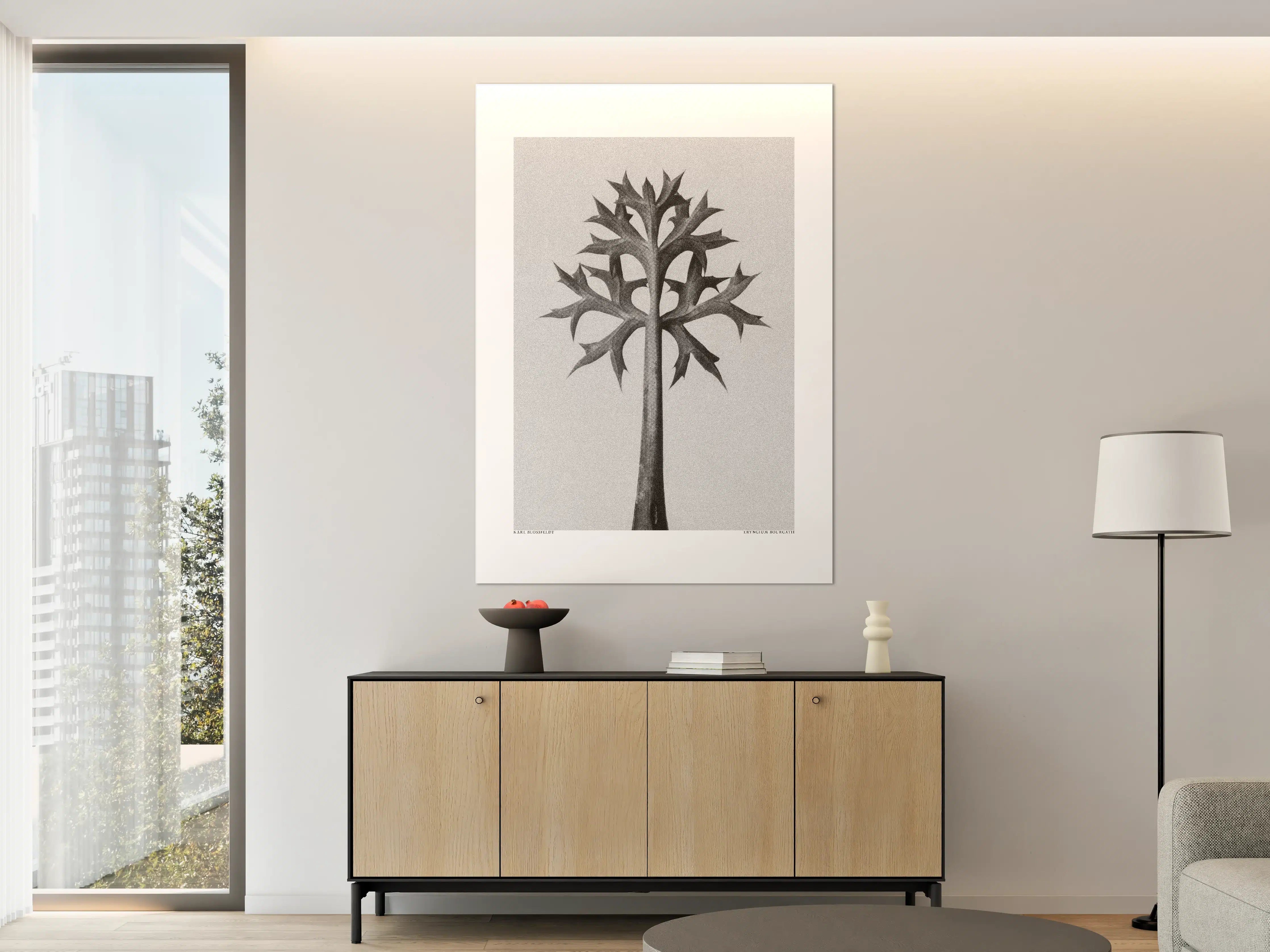 Große Wandbilder - Schwarzer Baum in monochromatischer Darstellung