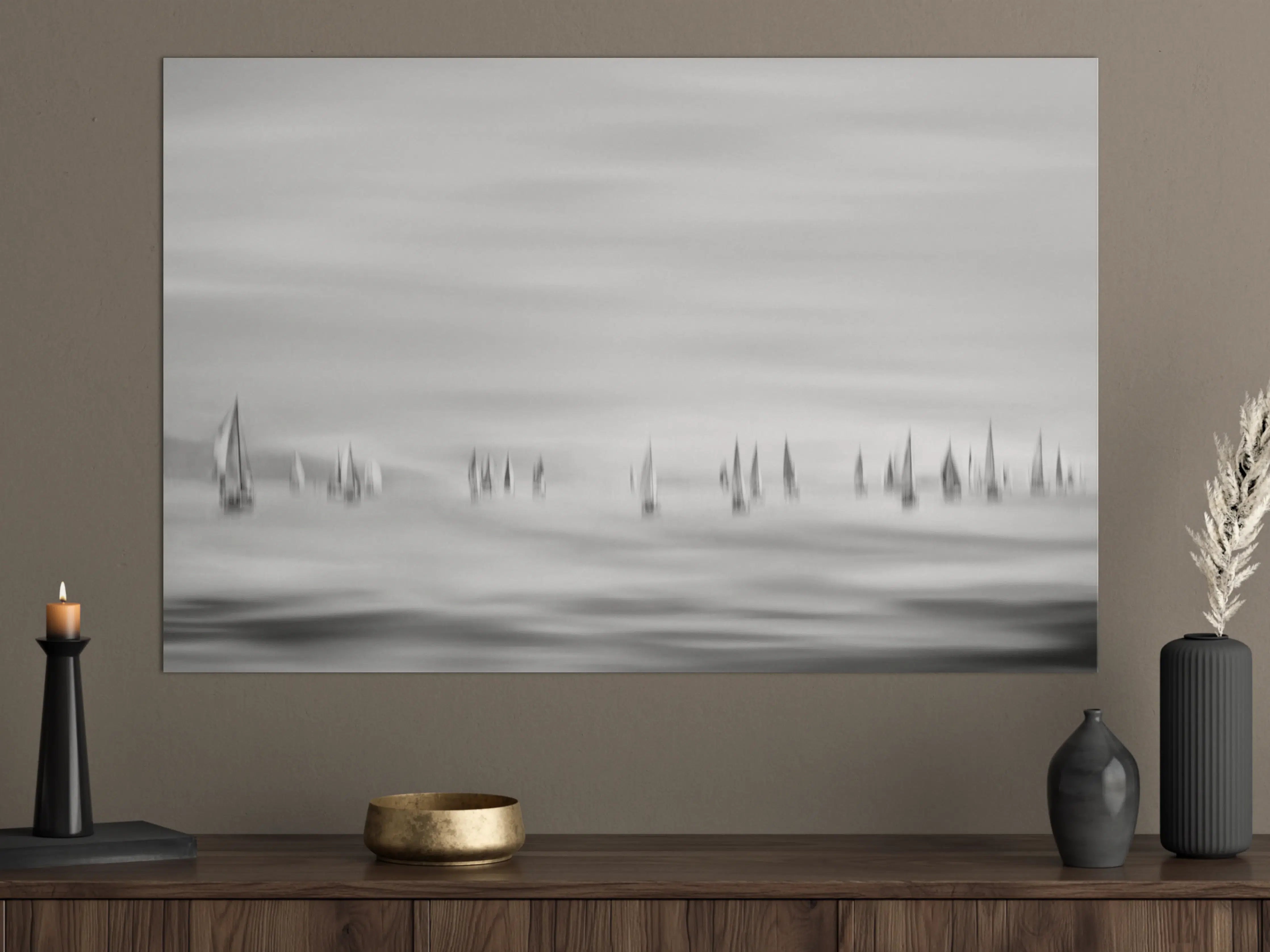 Große Wandbilder - Segelboote am Meer - Unscharf
