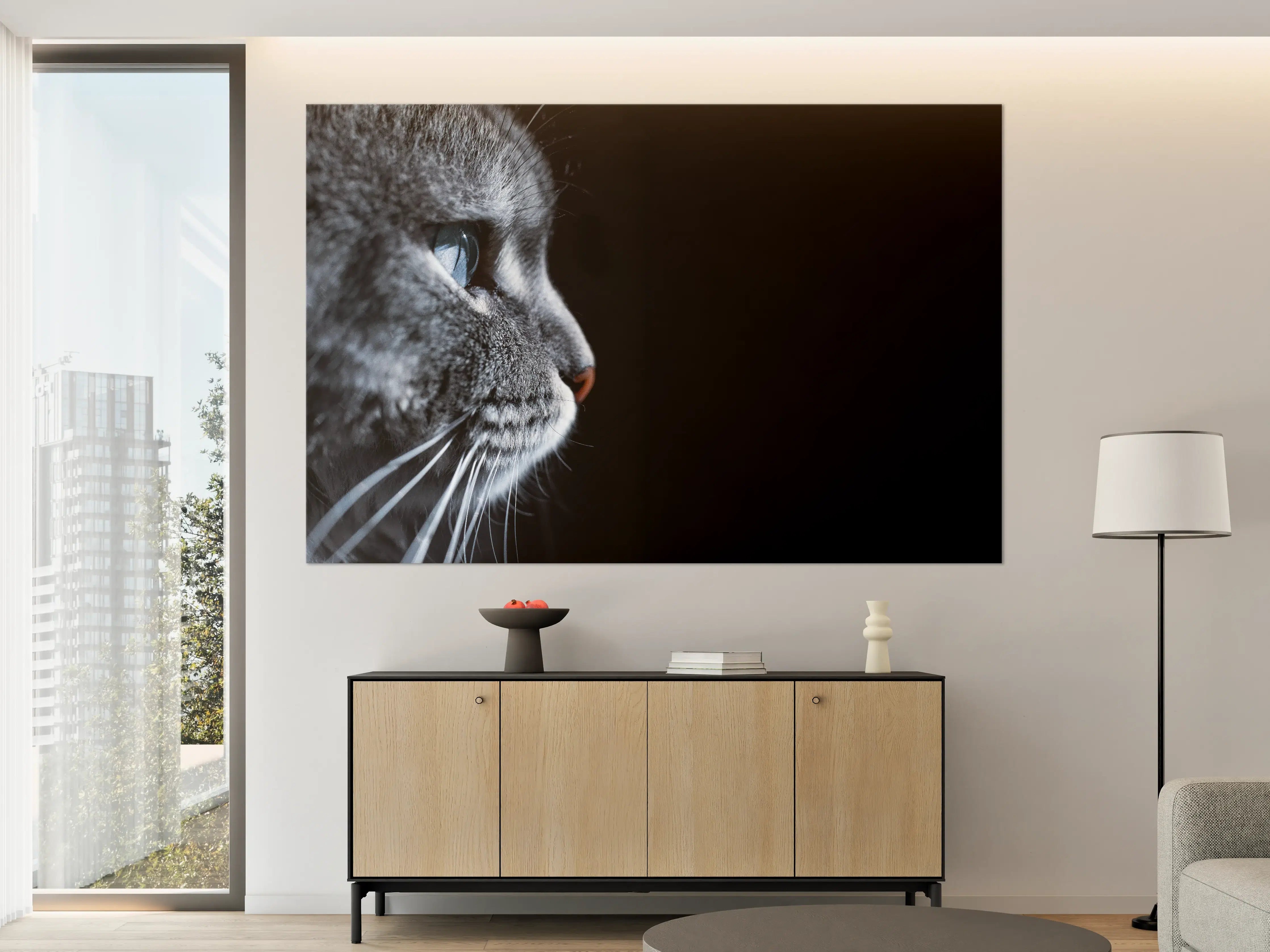 Große Wandbilder - Seitliches Katzen-Portrait