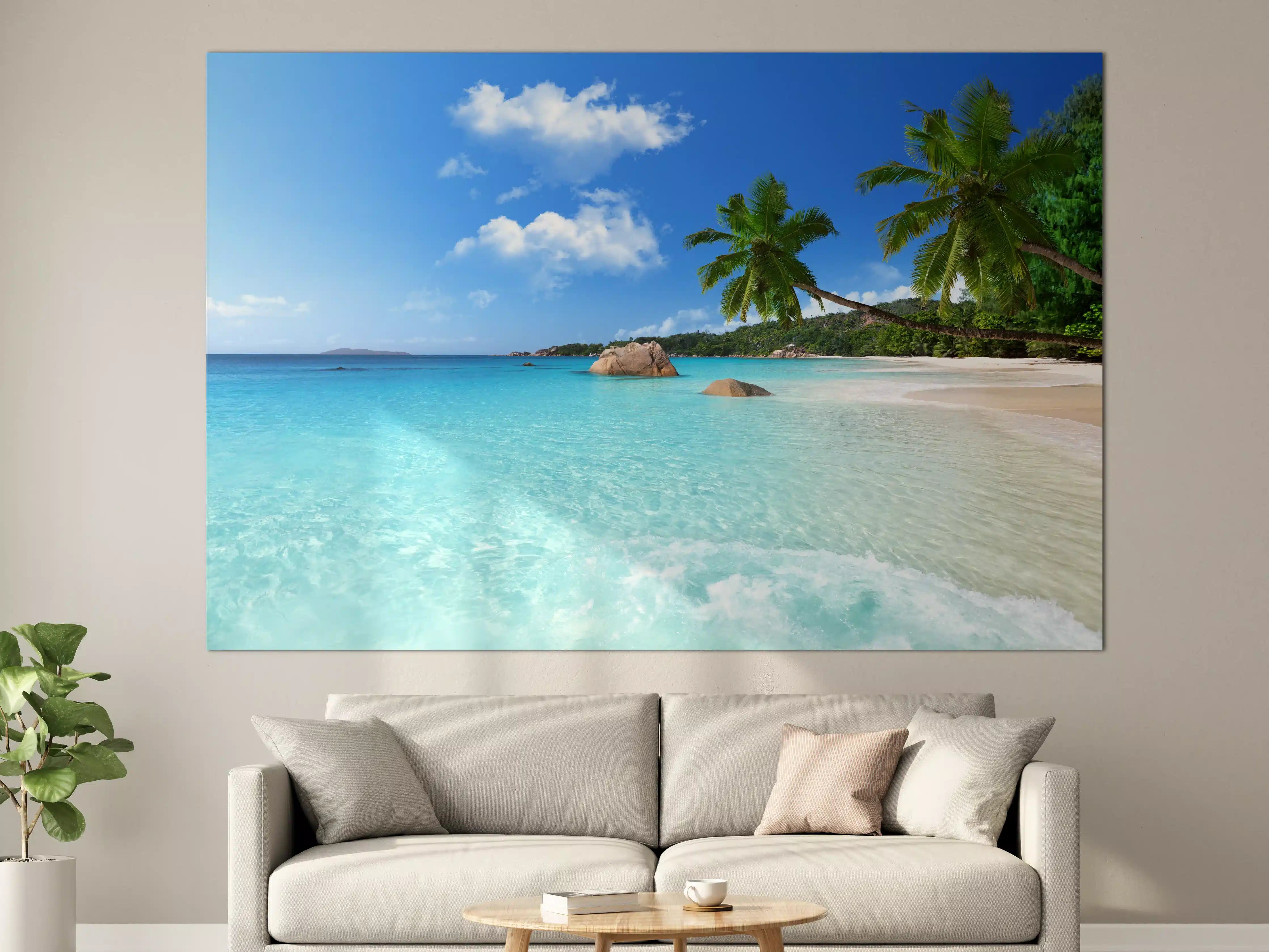 Große Wandbilder - Seychellen Paradiesstrand Türkis