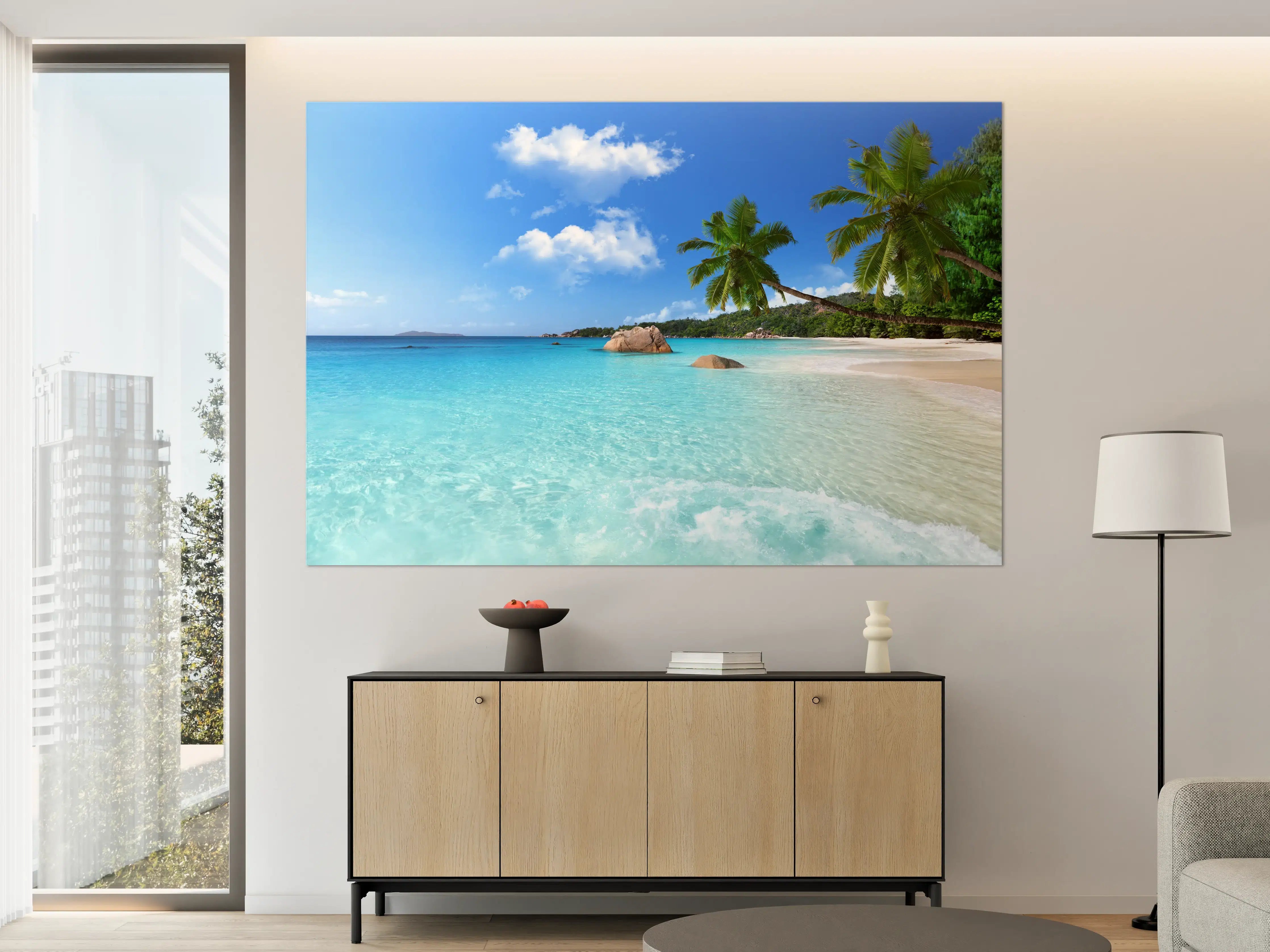 Große Wandbilder - Seychellen Paradiesstrand Türkis