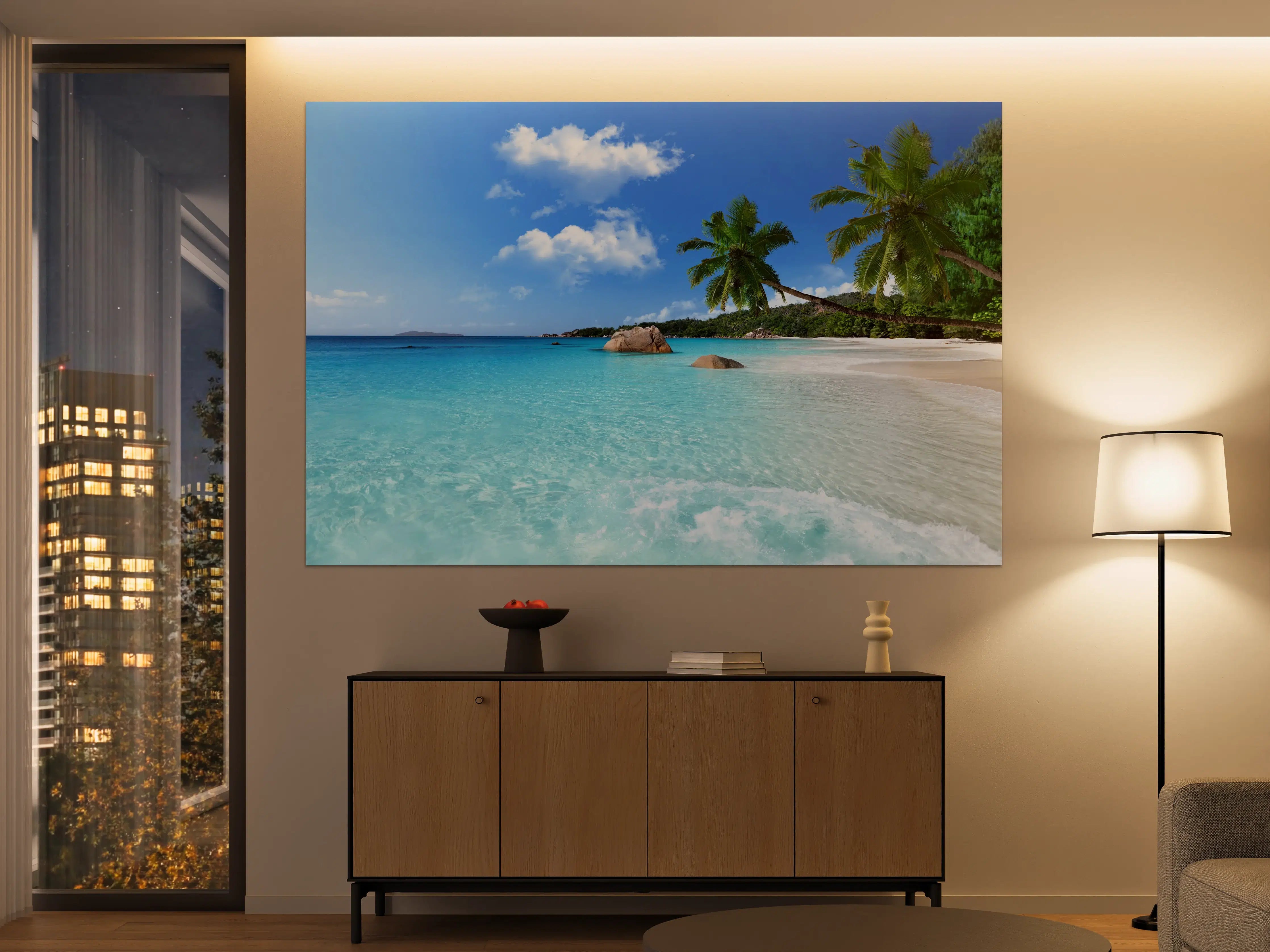 Große Wandbilder - Seychellen Paradiesstrand Türkis