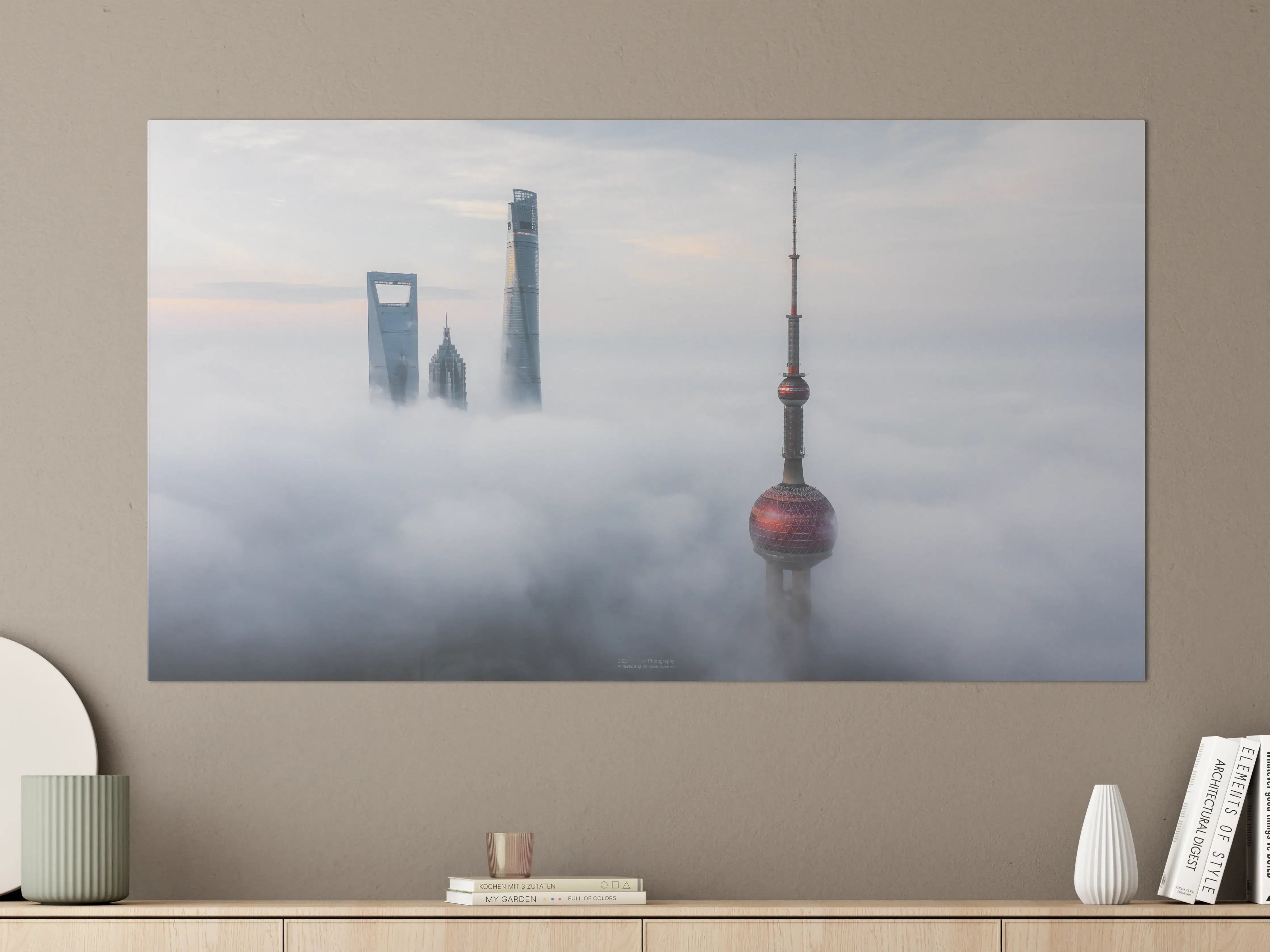 Große Wandbilder - Shanghai über den Wolken