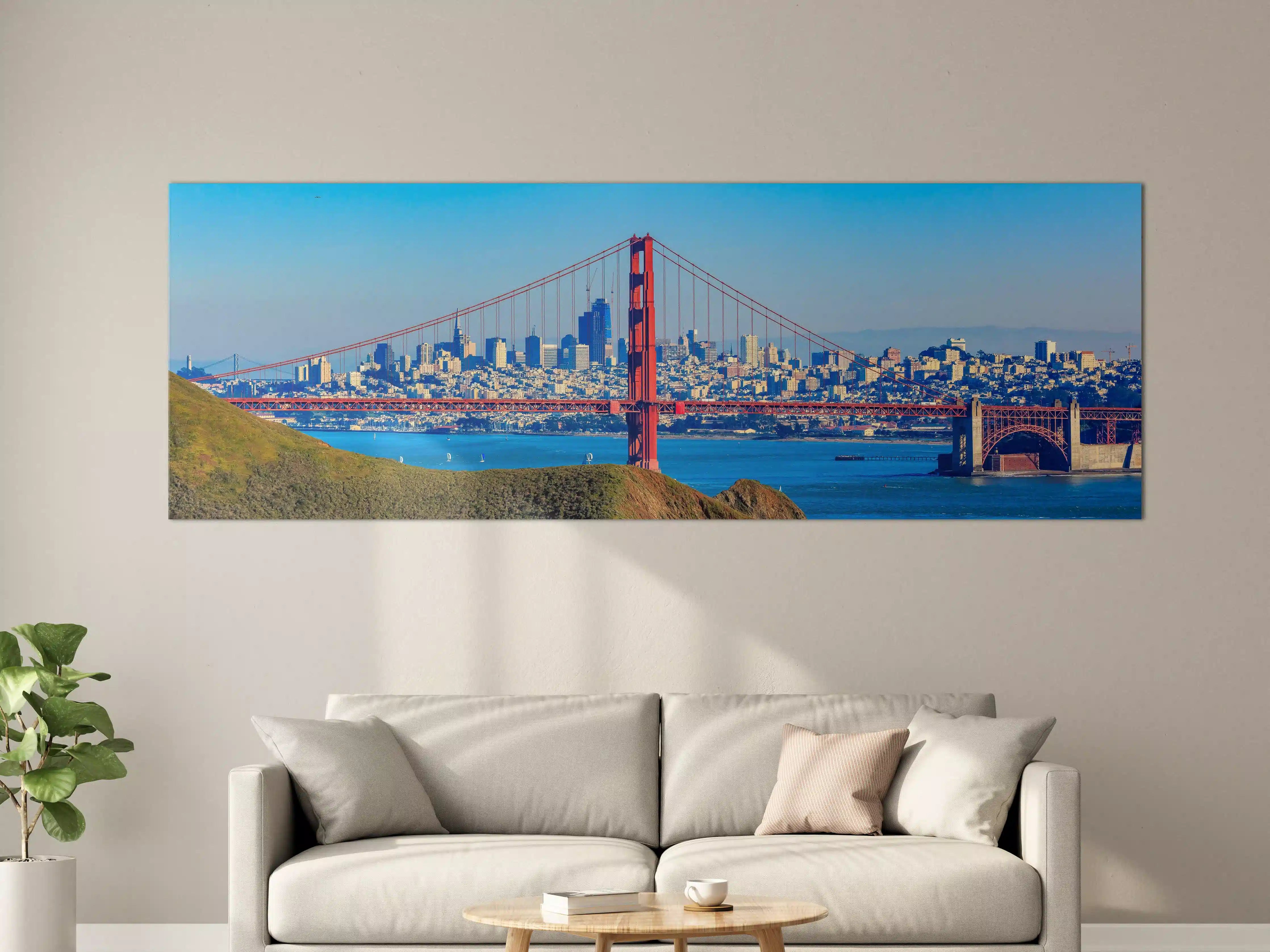 Große Wandbilder - Silberne Brücke über San Francisco