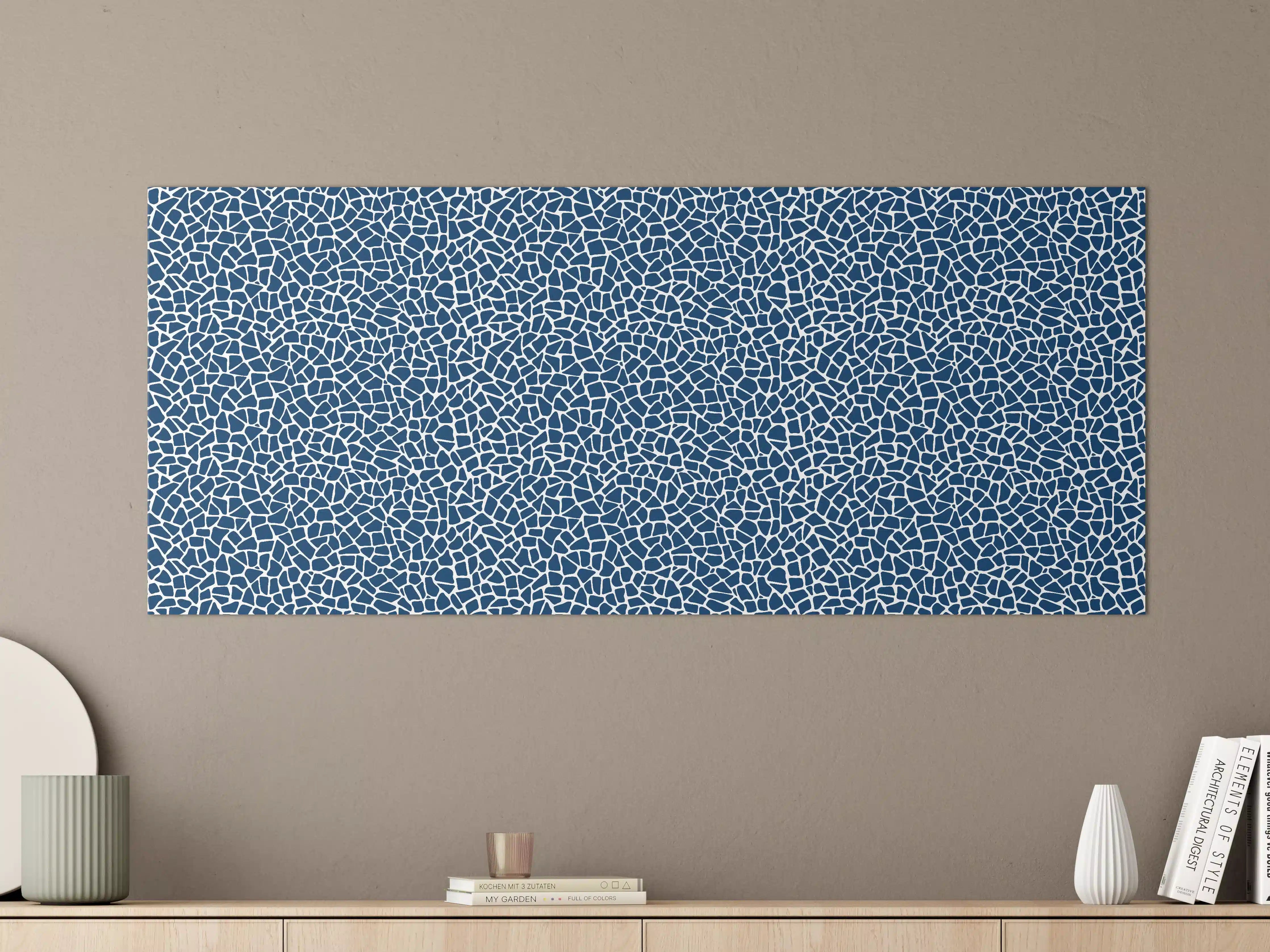 Große Wandbilder - Silberne Mosaikmuster