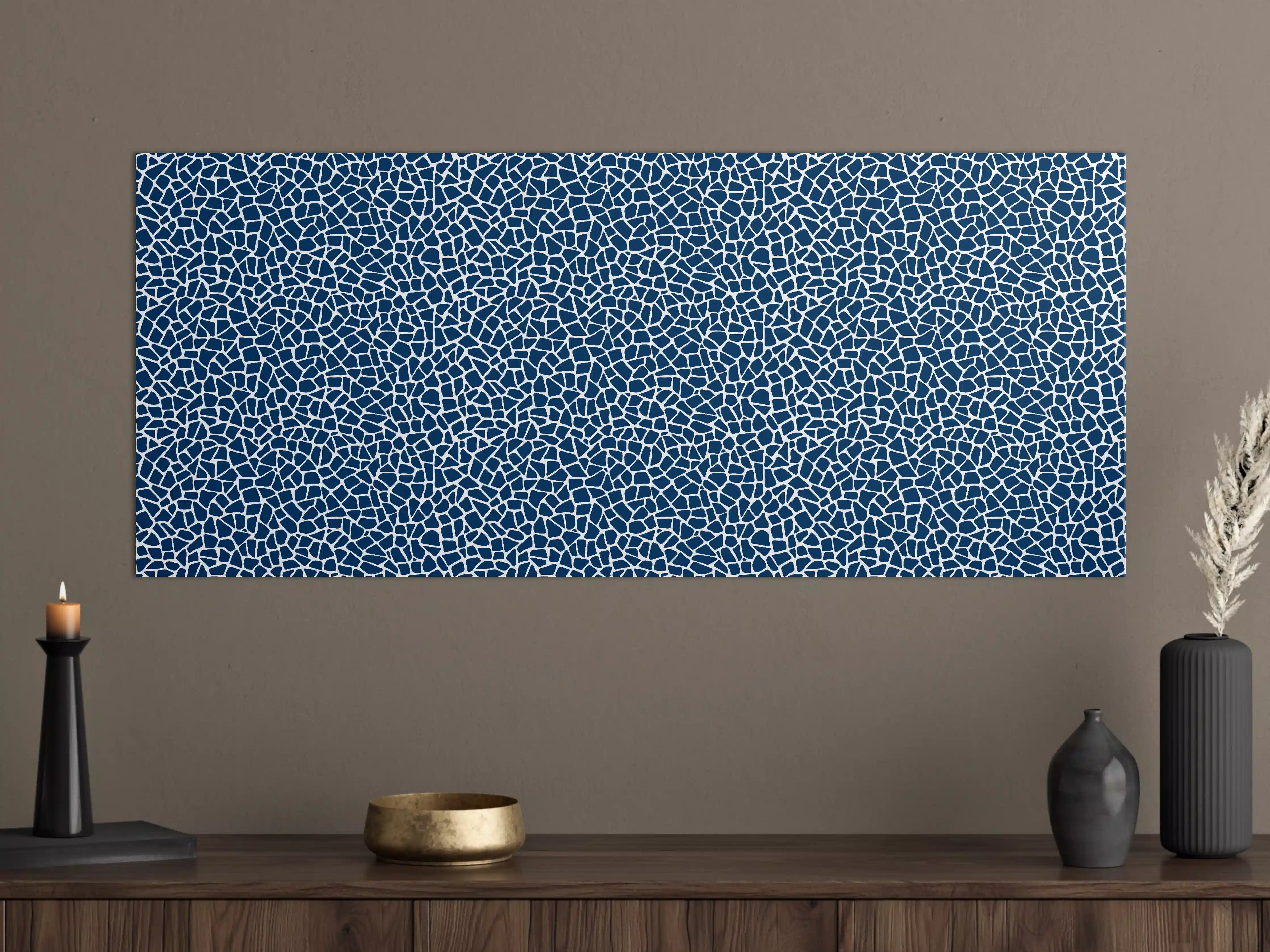 Große Wandbilder - Silberne Mosaikmuster