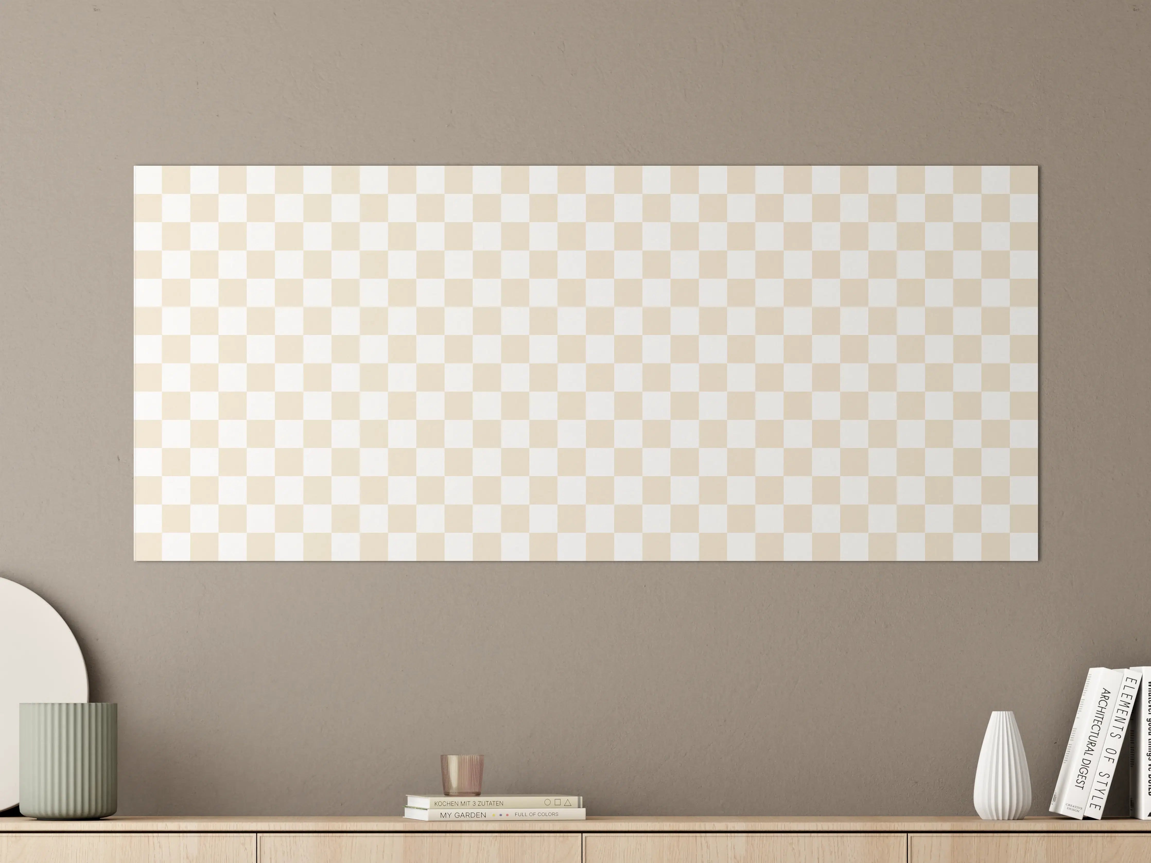Große Wandbilder - Silberne Textur an Weißer Wand