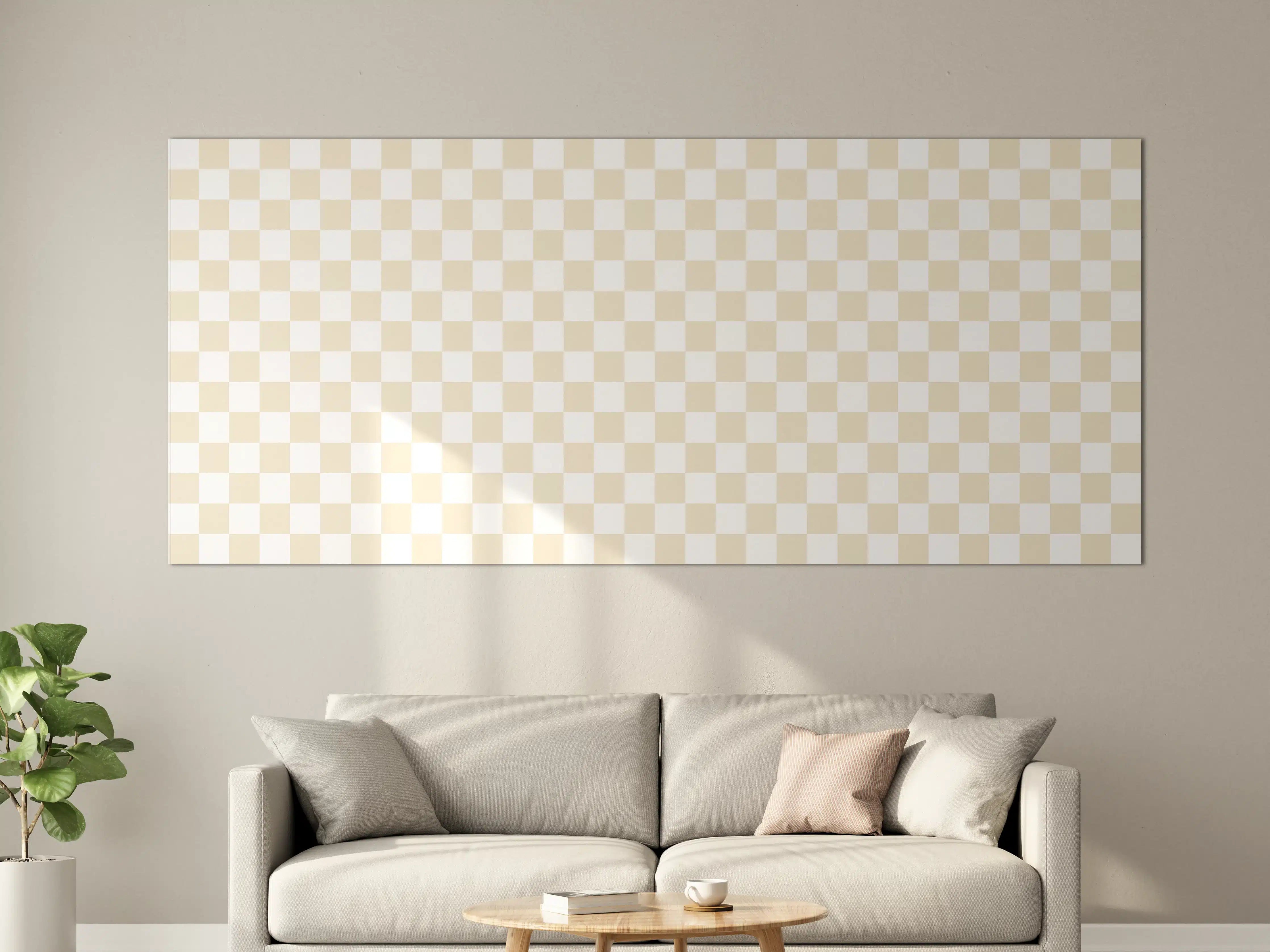 Große Wandbilder - Silberne Textur an Weißer Wand