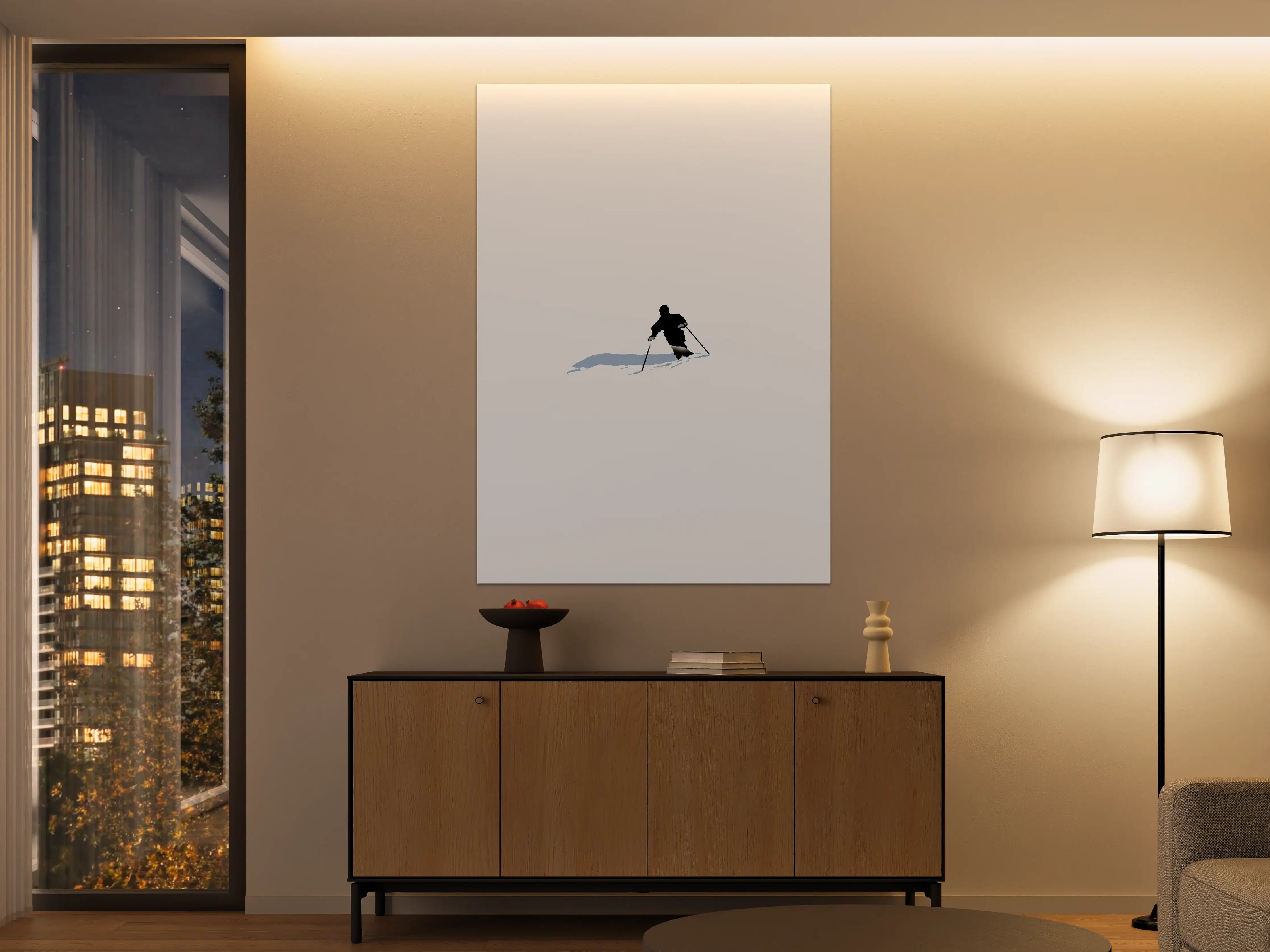 Große Wandbilder - Skifahrer in winterlicher Landschaft
