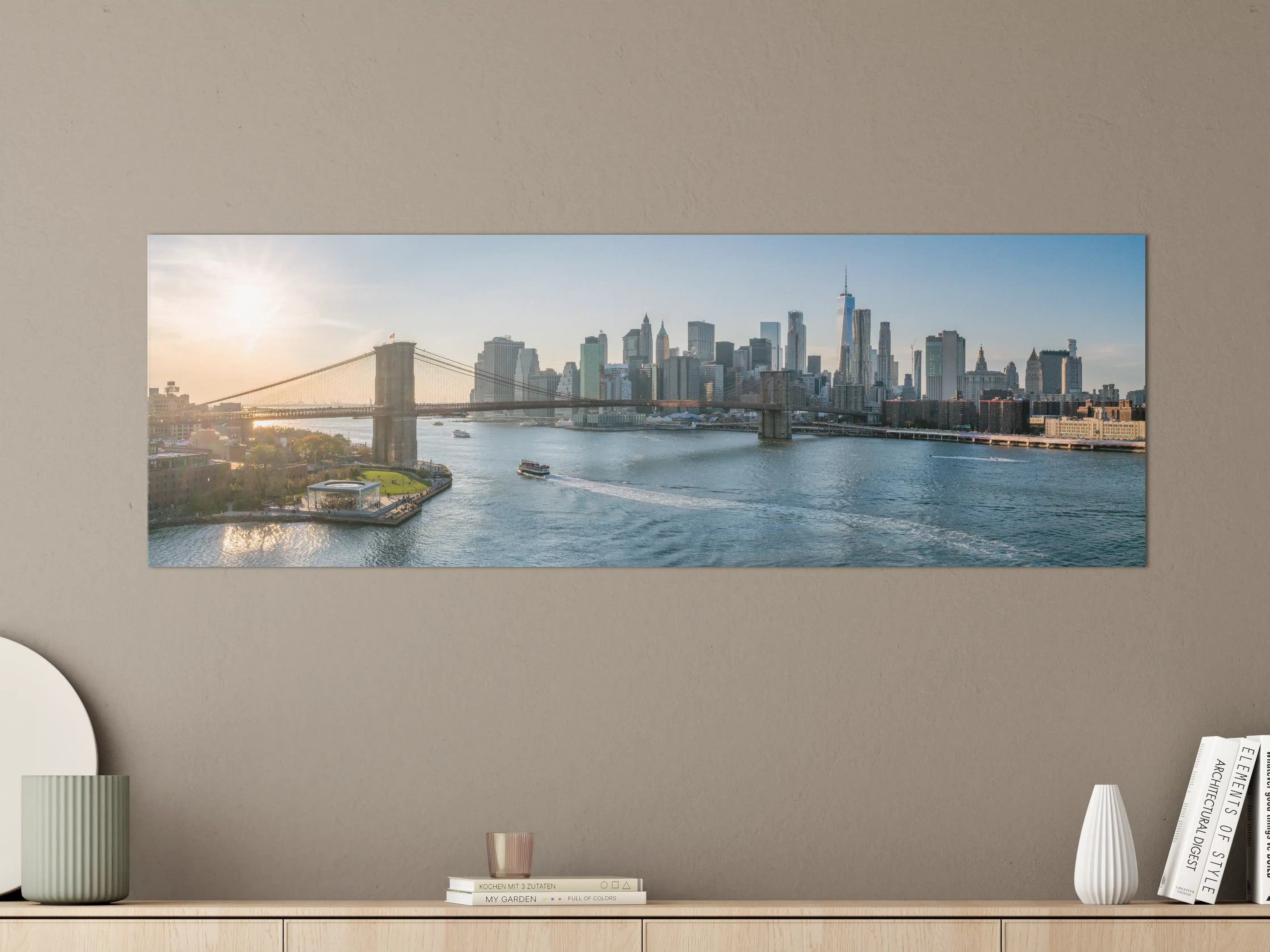 Große Wandbilder - Skyline von New York City - Brooklyn Bridge