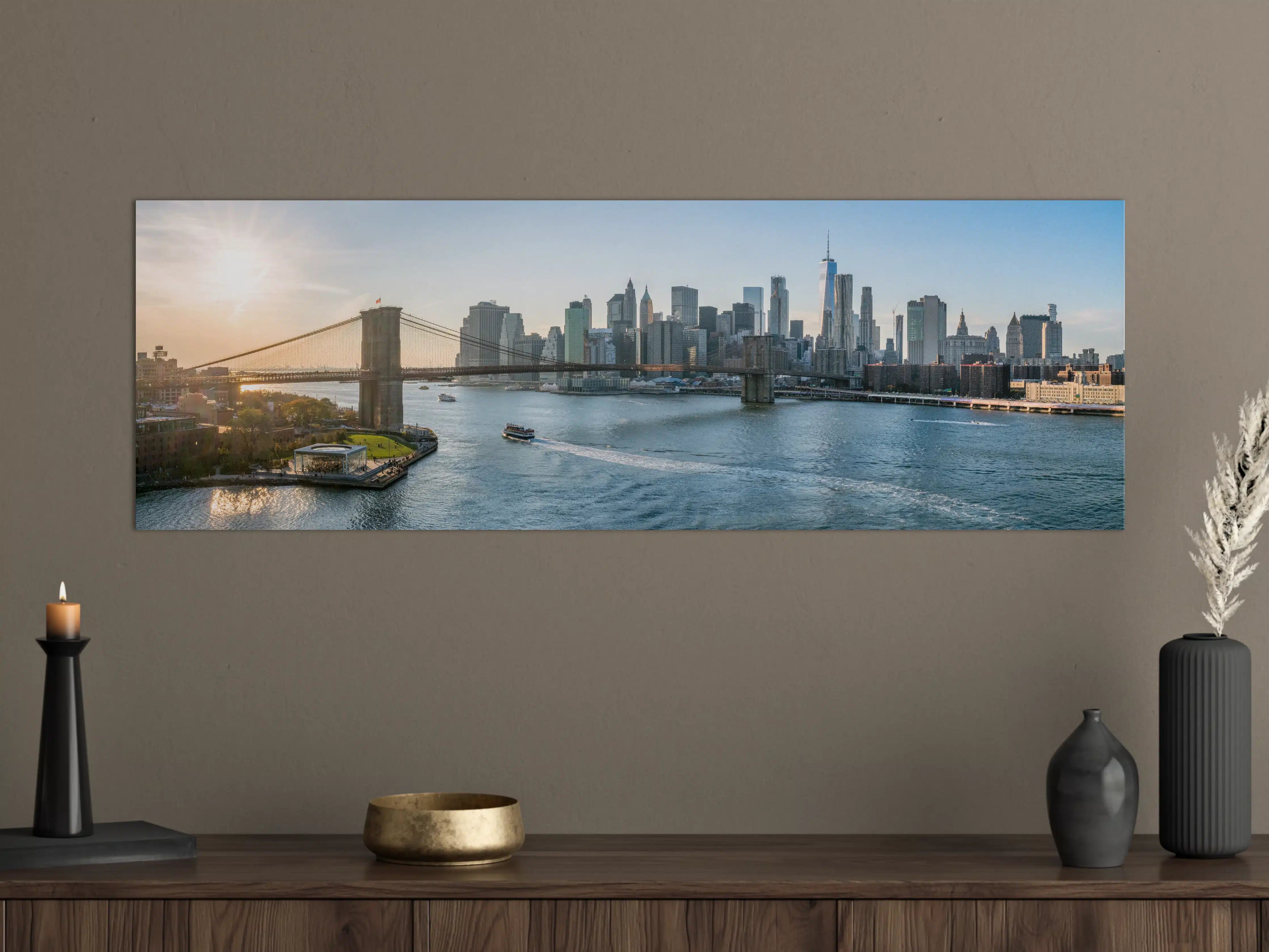 Große Wandbilder - Skyline von New York City - Brooklyn Bridge