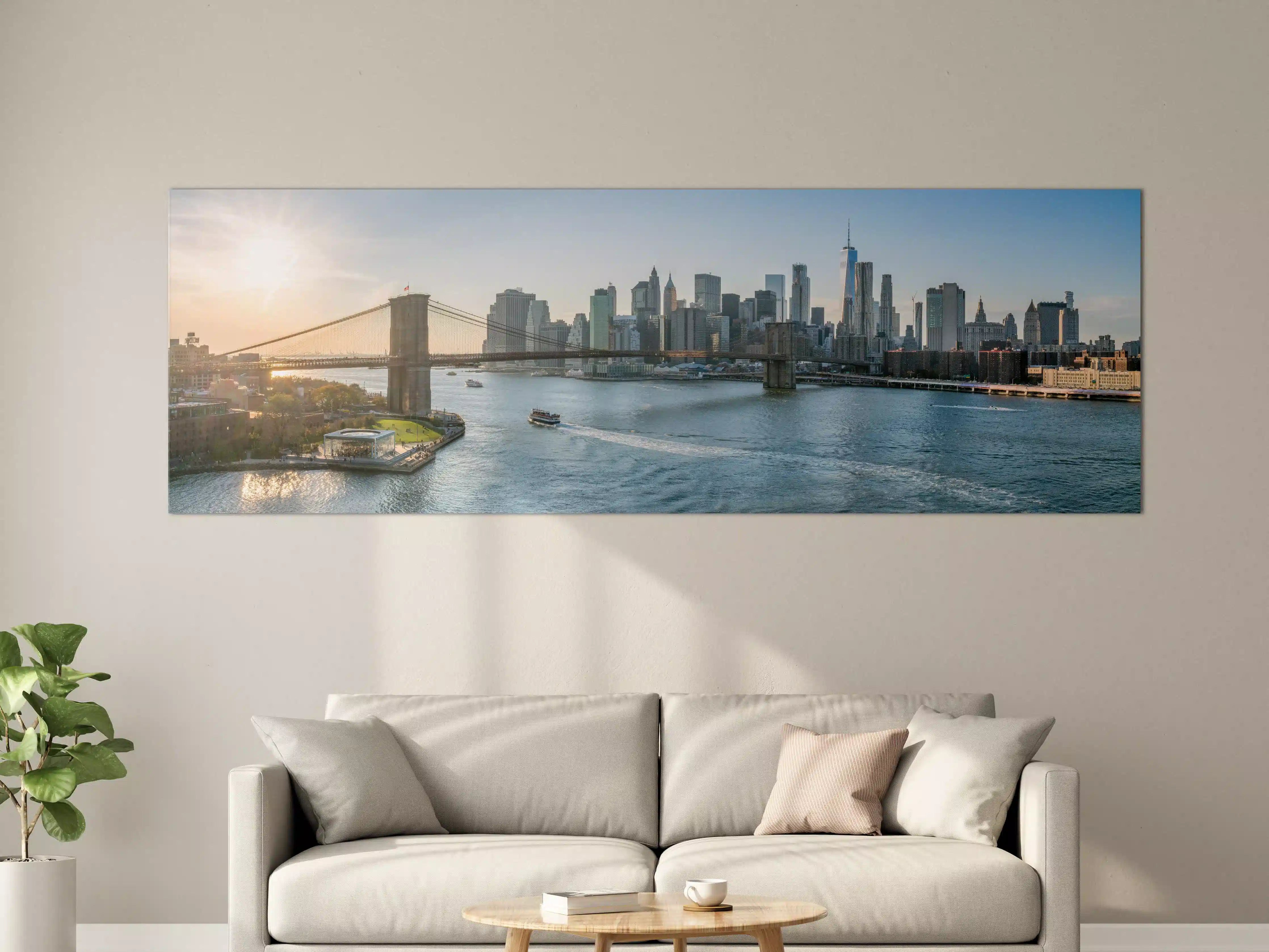 Große Wandbilder - Skyline von New York City - Brooklyn Bridge