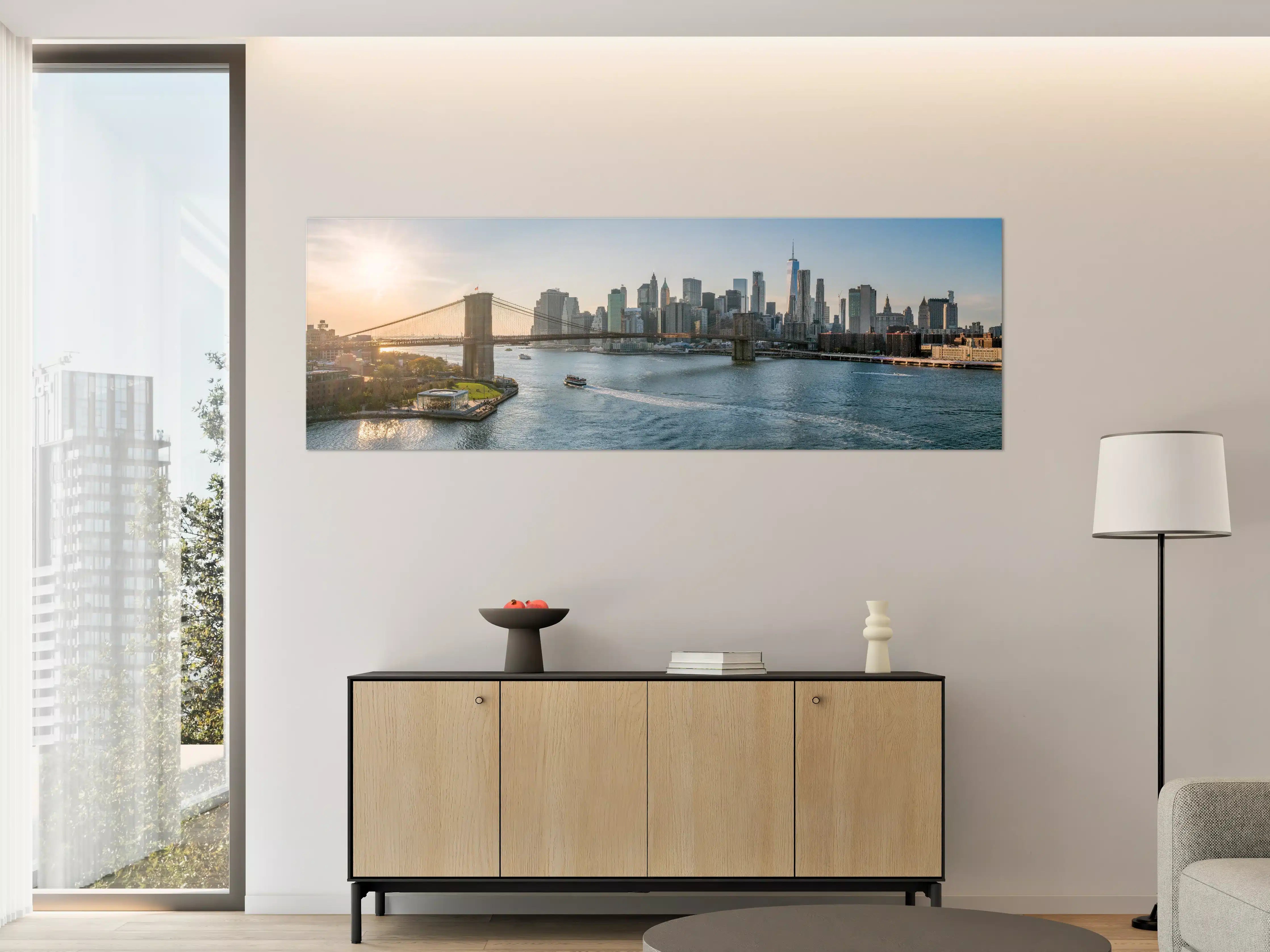Große Wandbilder - Skyline von New York City - Brooklyn Bridge