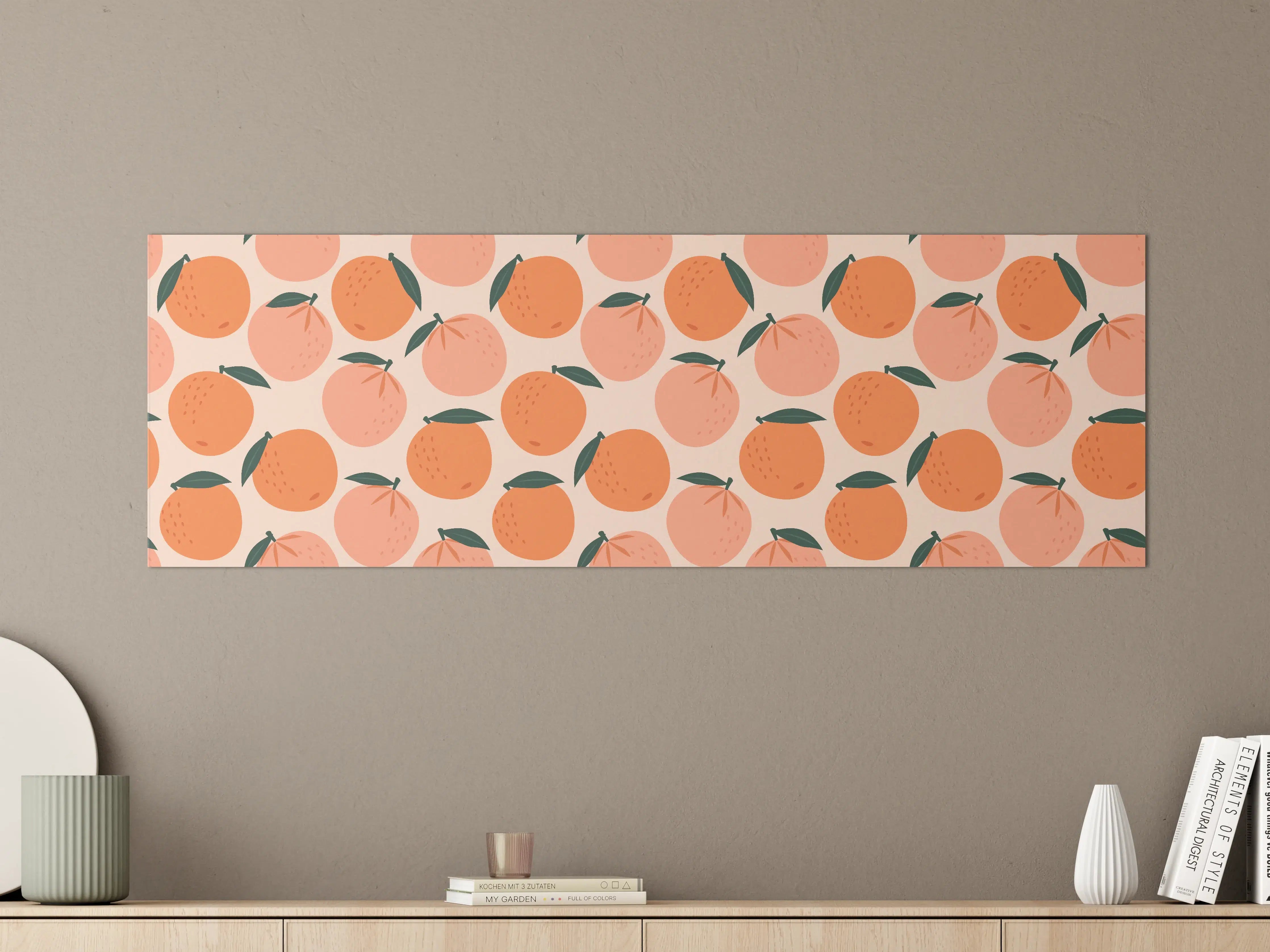Große Wandbilder - Sommerliches Orangenmuster