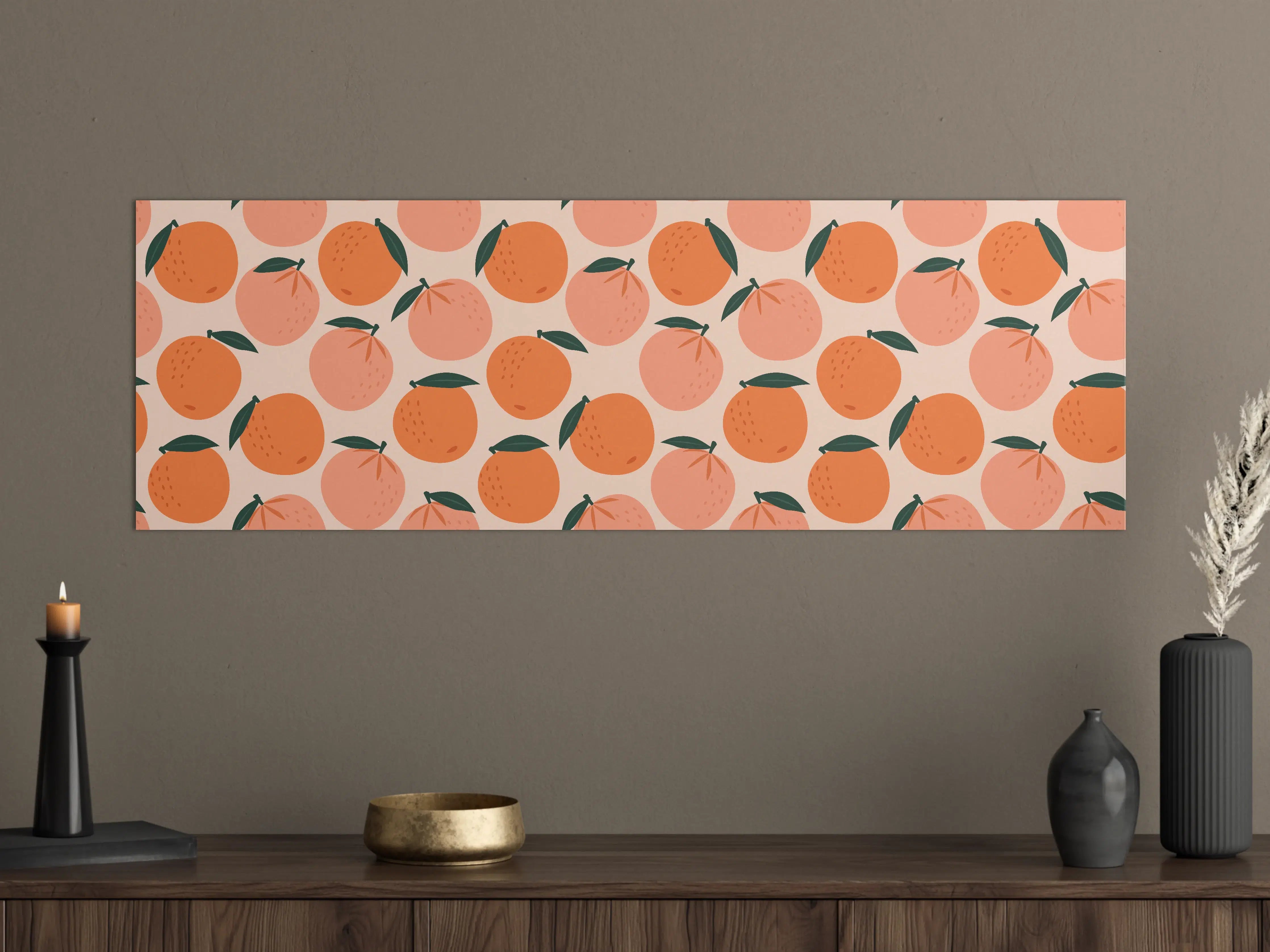 Große Wandbilder - Sommerliches Orangenmuster