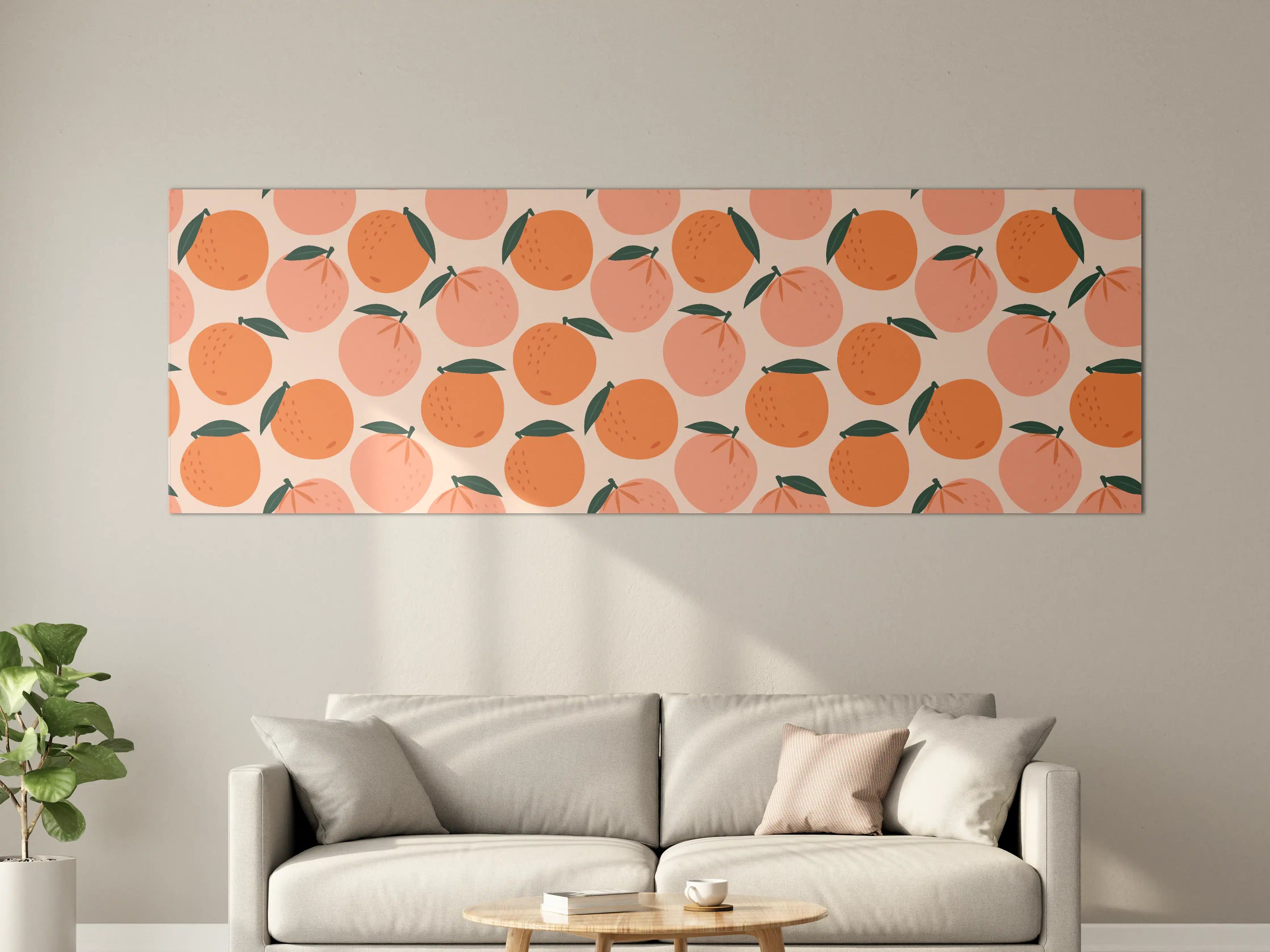 Große Wandbilder - Sommerliches Orangenmuster
