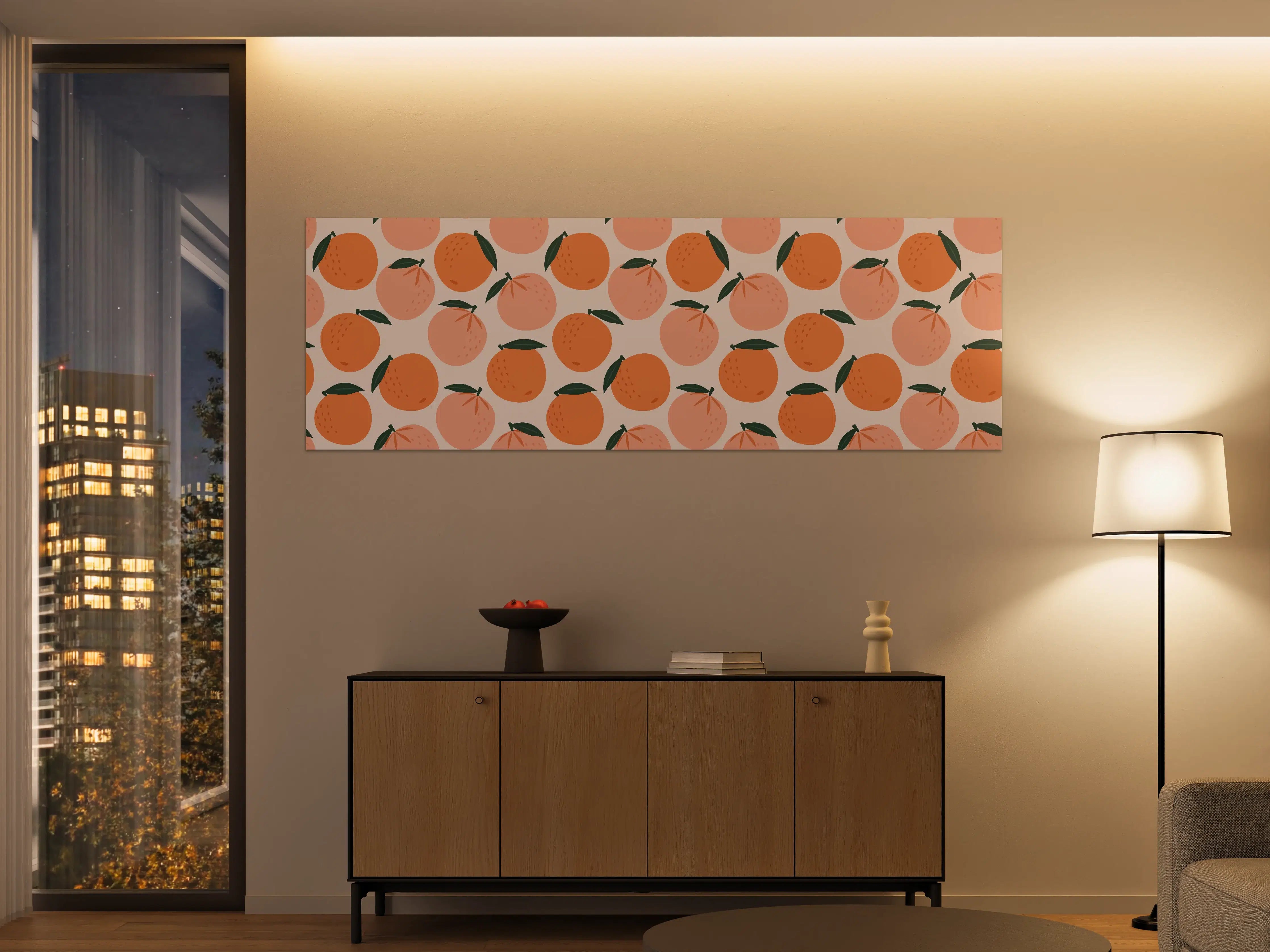 Große Wandbilder - Sommerliches Orangenmuster