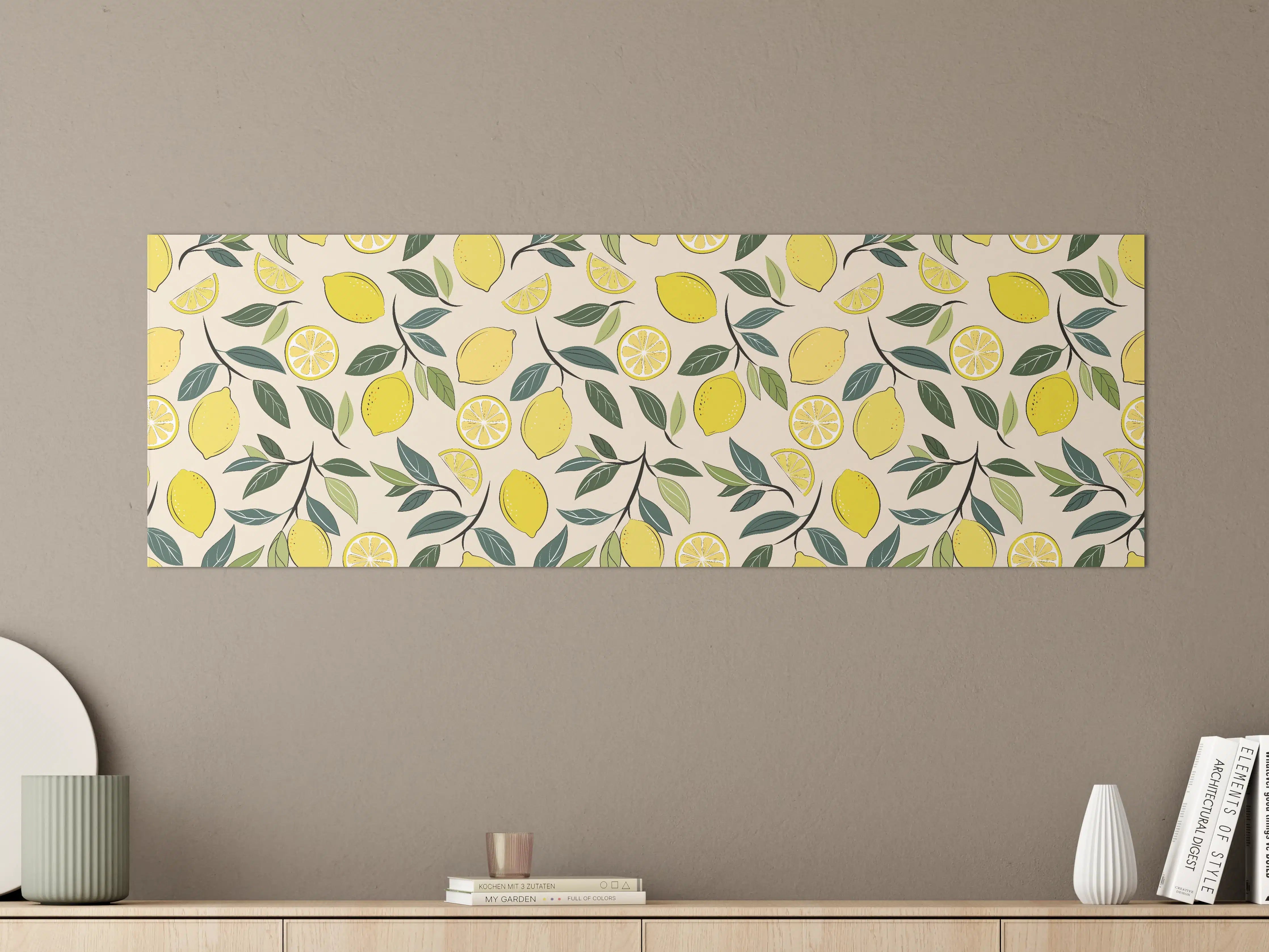 Große Wandbilder - Sommerliches Zitronen-Design Gelb-Grün