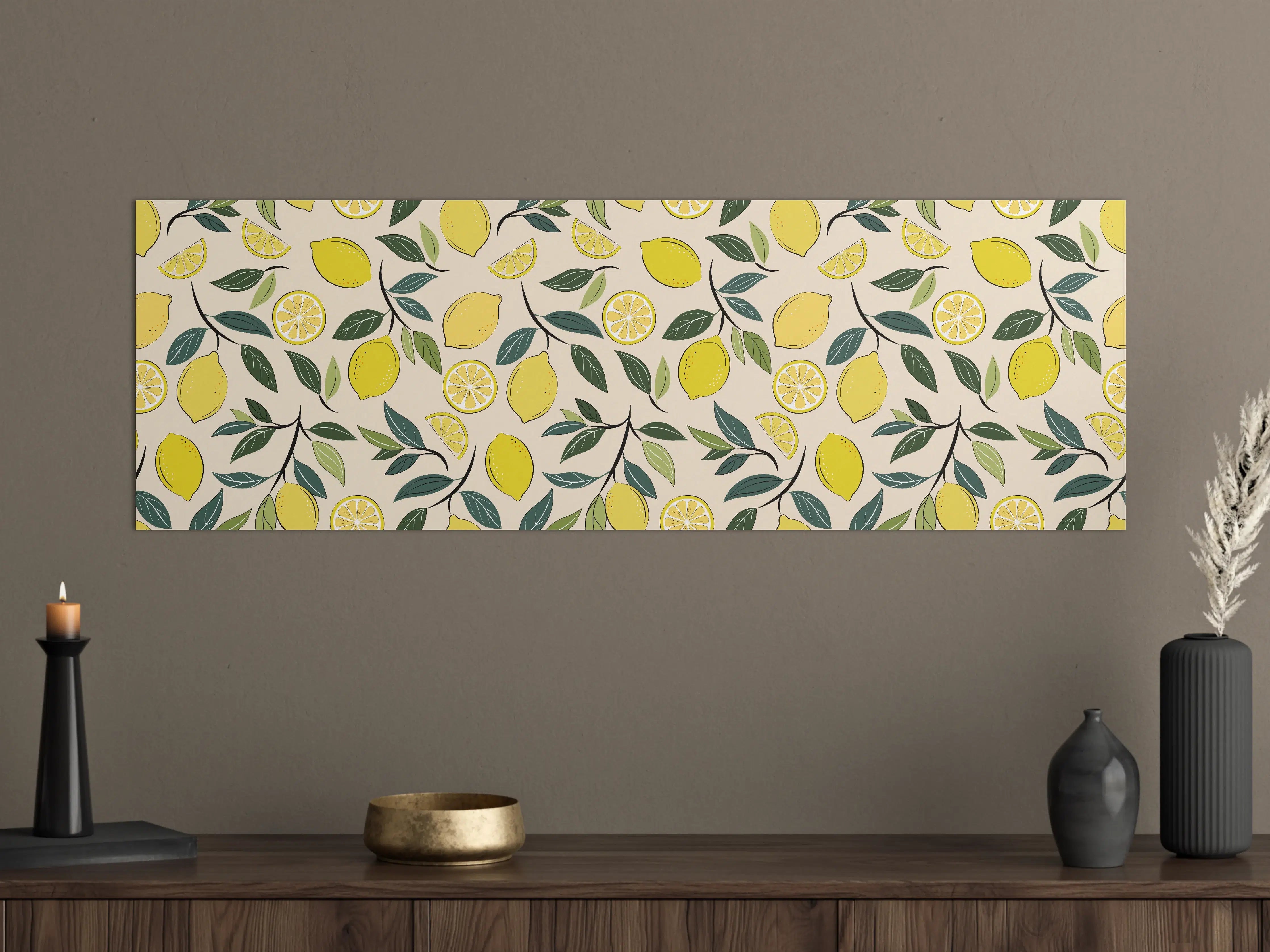 Große Wandbilder - Sommerliches Zitronen-Design Gelb-Grün