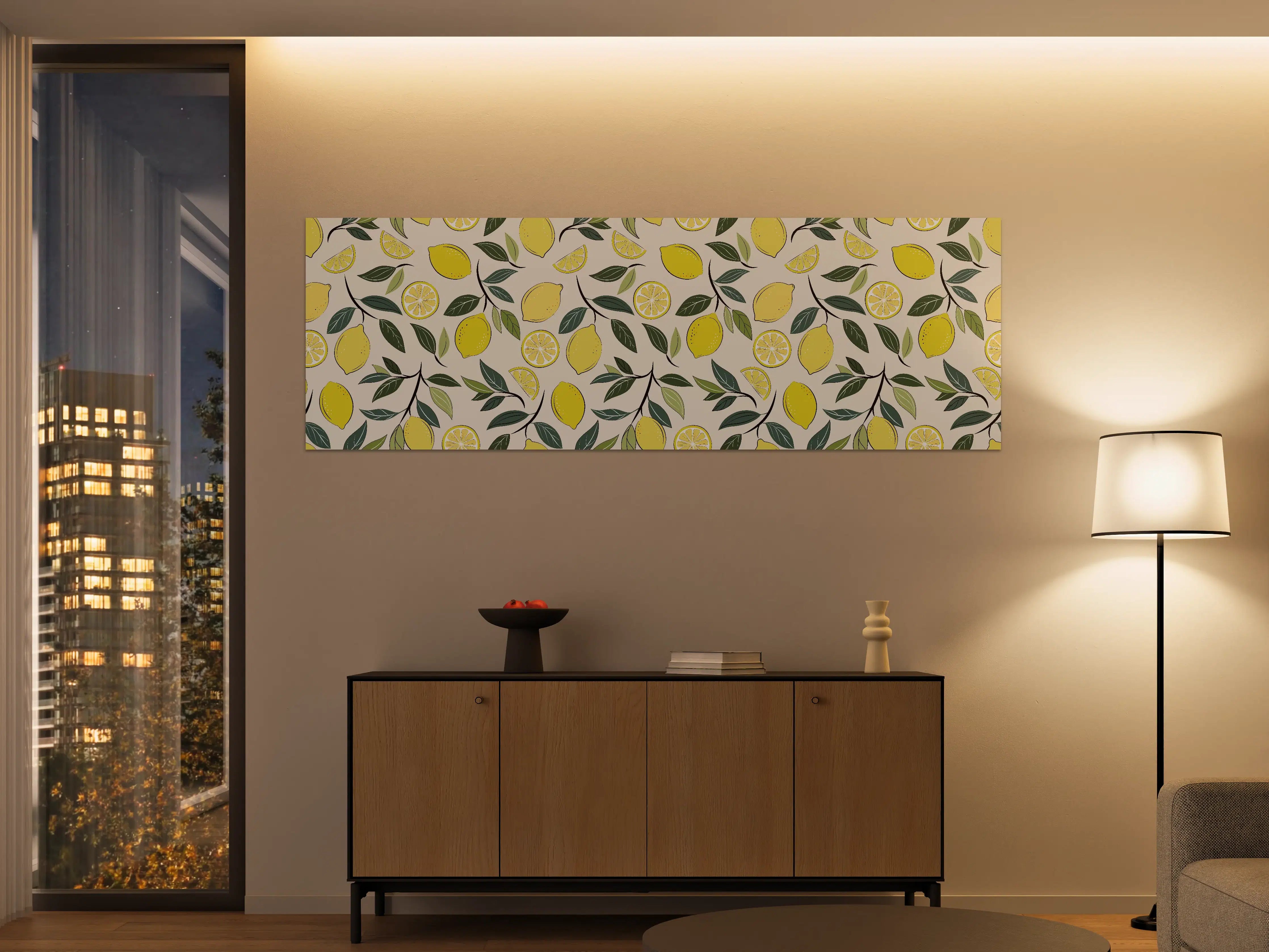 Große Wandbilder - Sommerliches Zitronen-Design Gelb-Grün