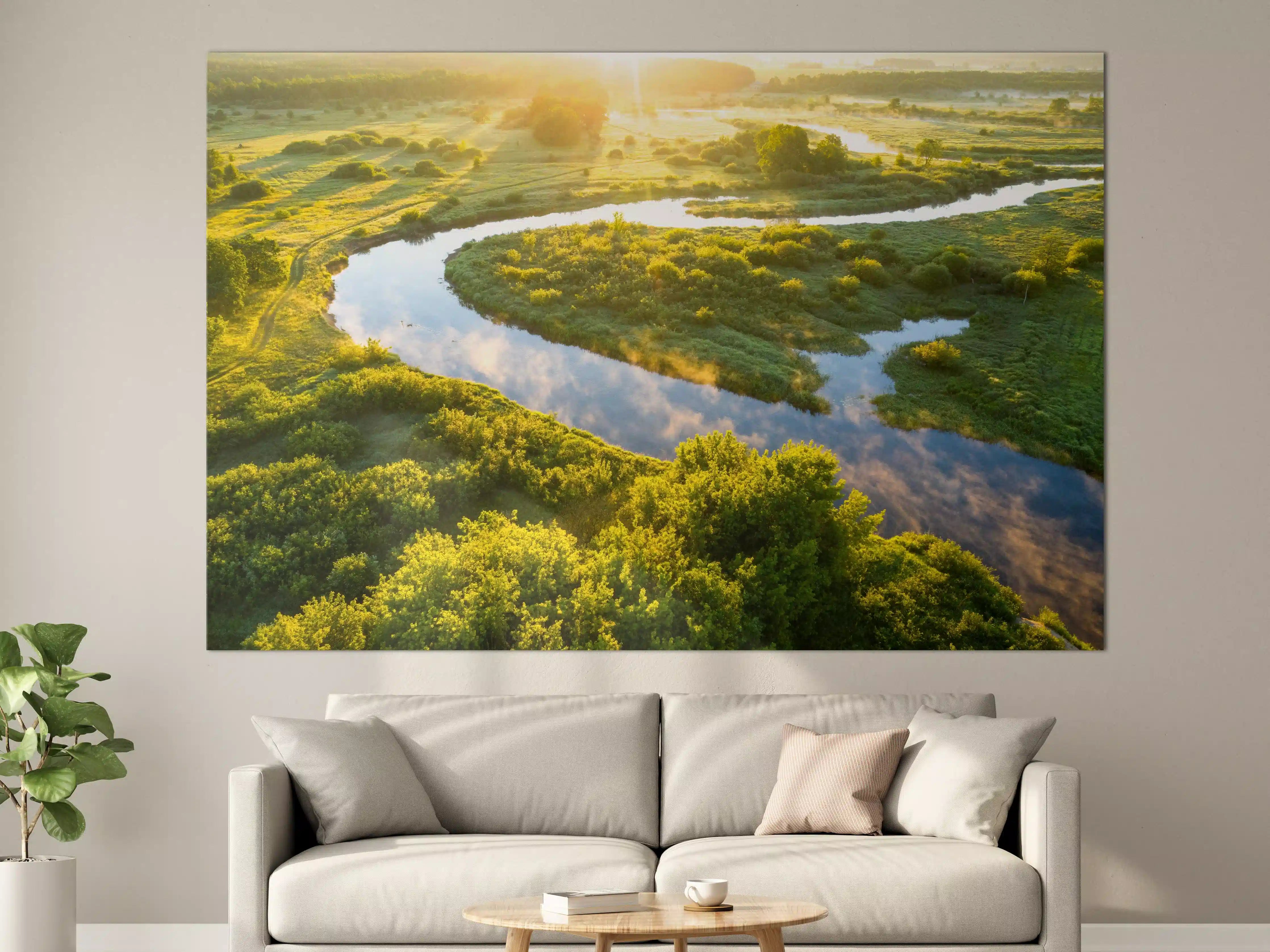 Große Wandbilder - Sommermorgen am Fluss im Arizona