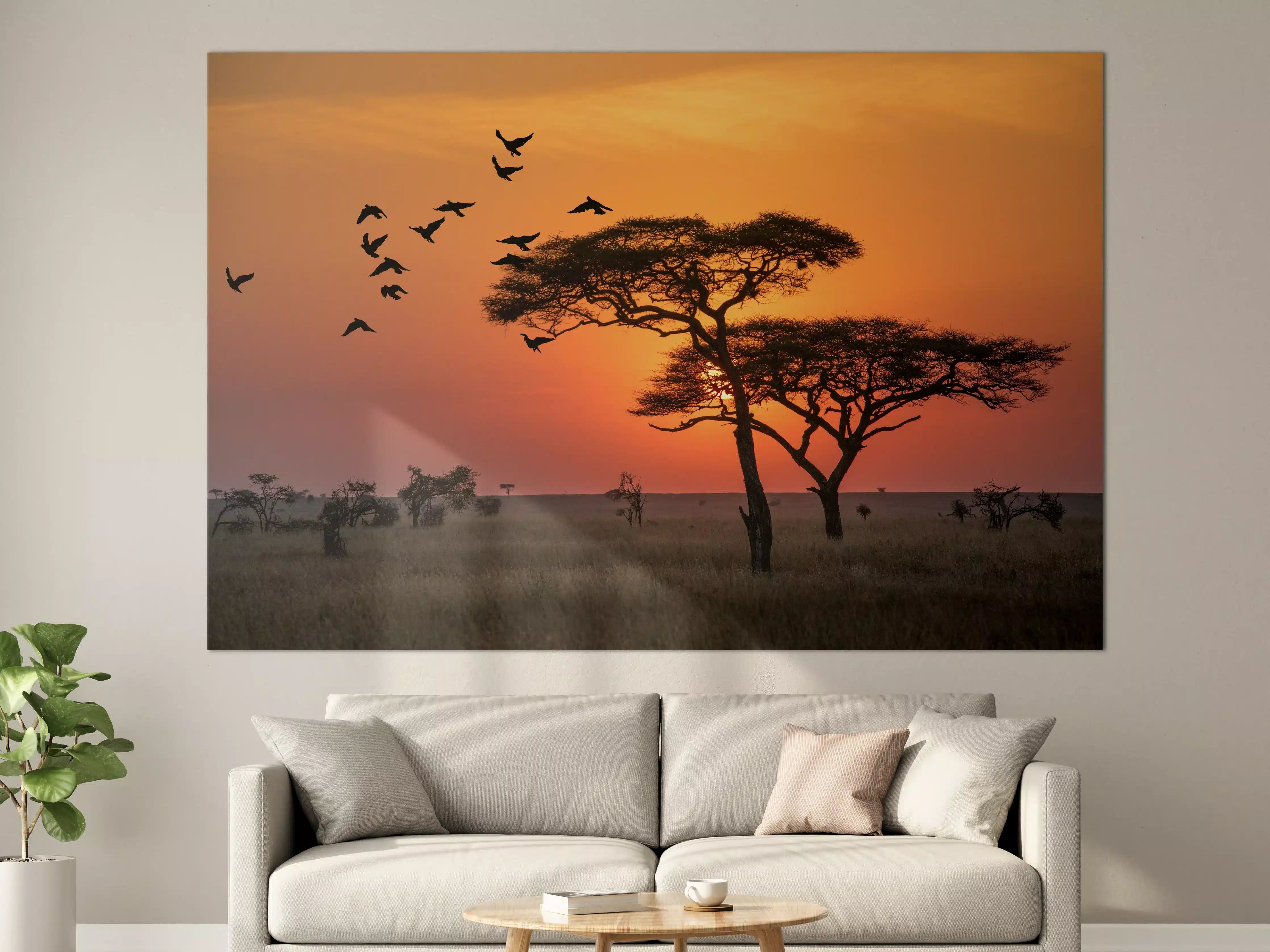 Große Wandbilder - Sonnenaufgang im Serengeti-Naturpark