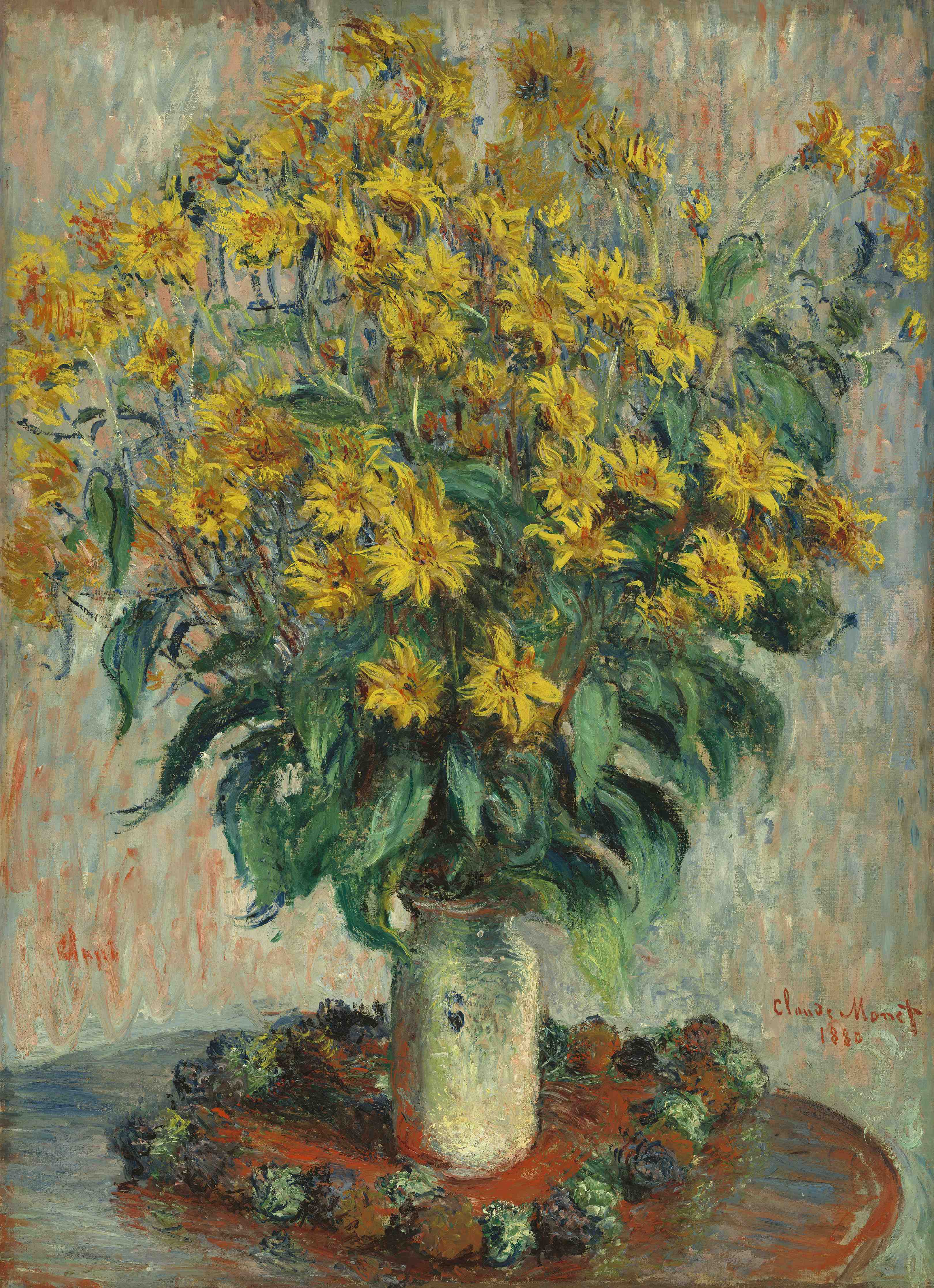 Große Wandbilder-Sonnenblumenstrauß in Vase