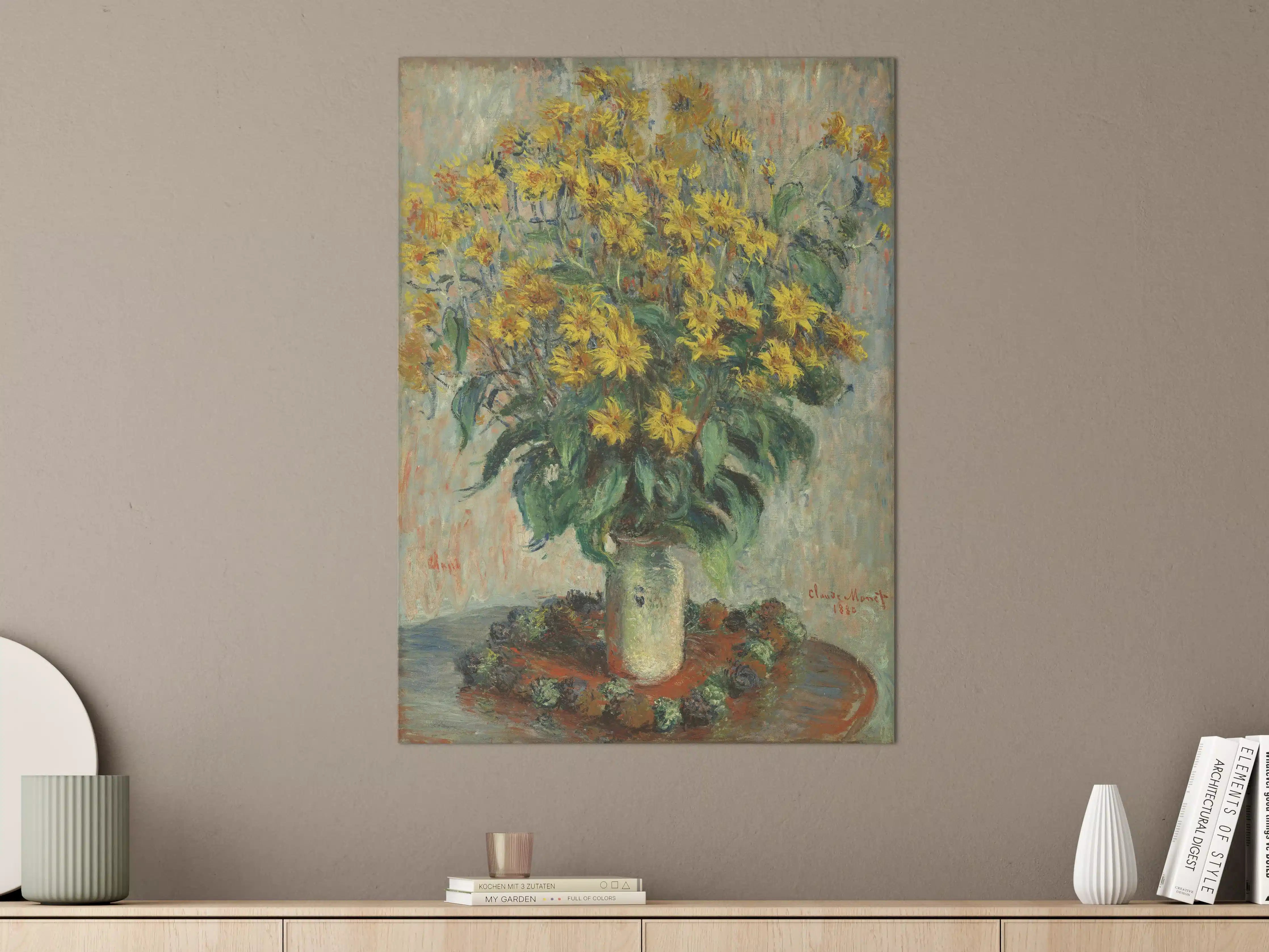 Große Wandbilder - Sonnenblumenstrauß in Vase