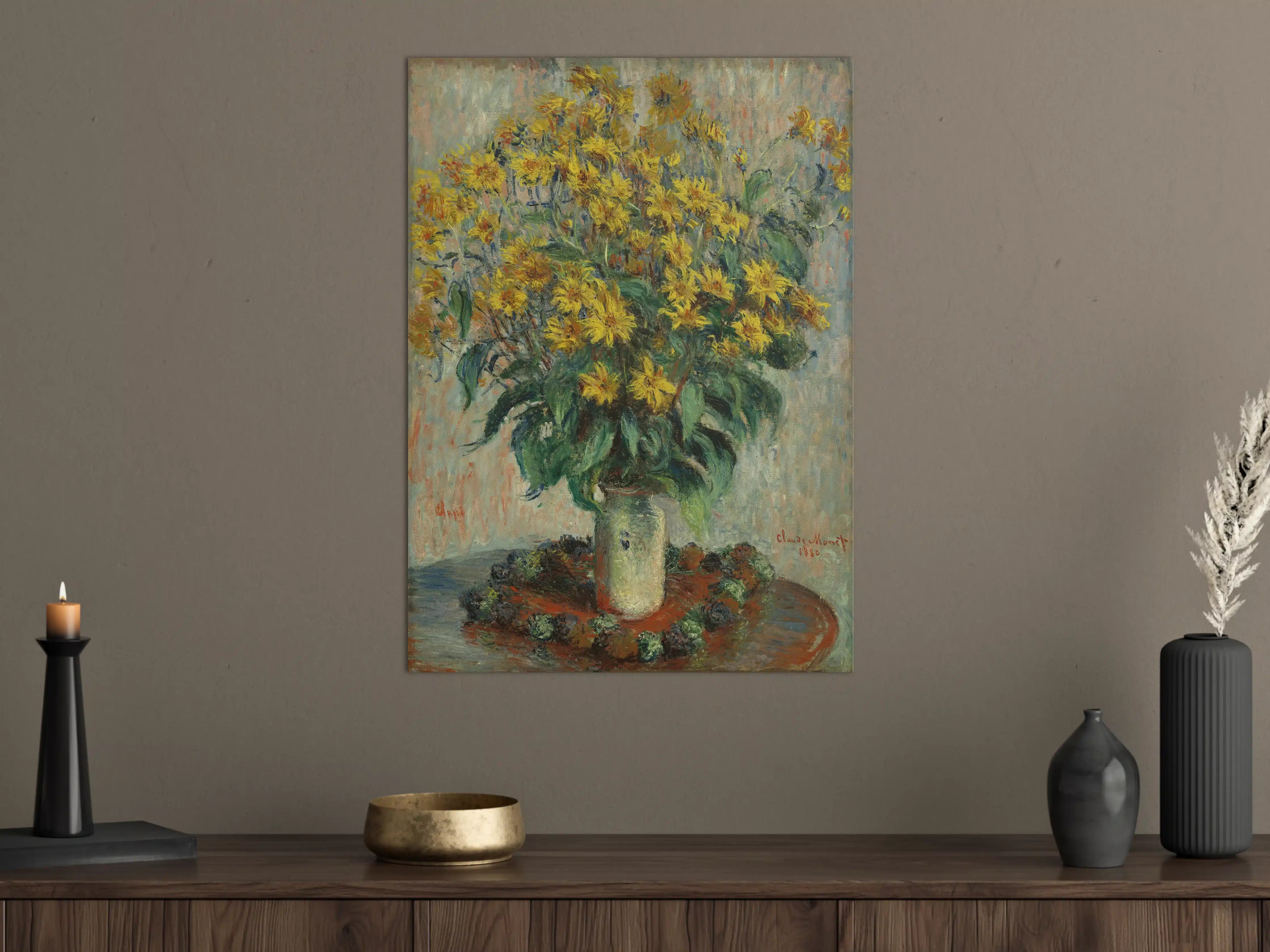 Große Wandbilder - Sonnenblumenstrauß in Vase