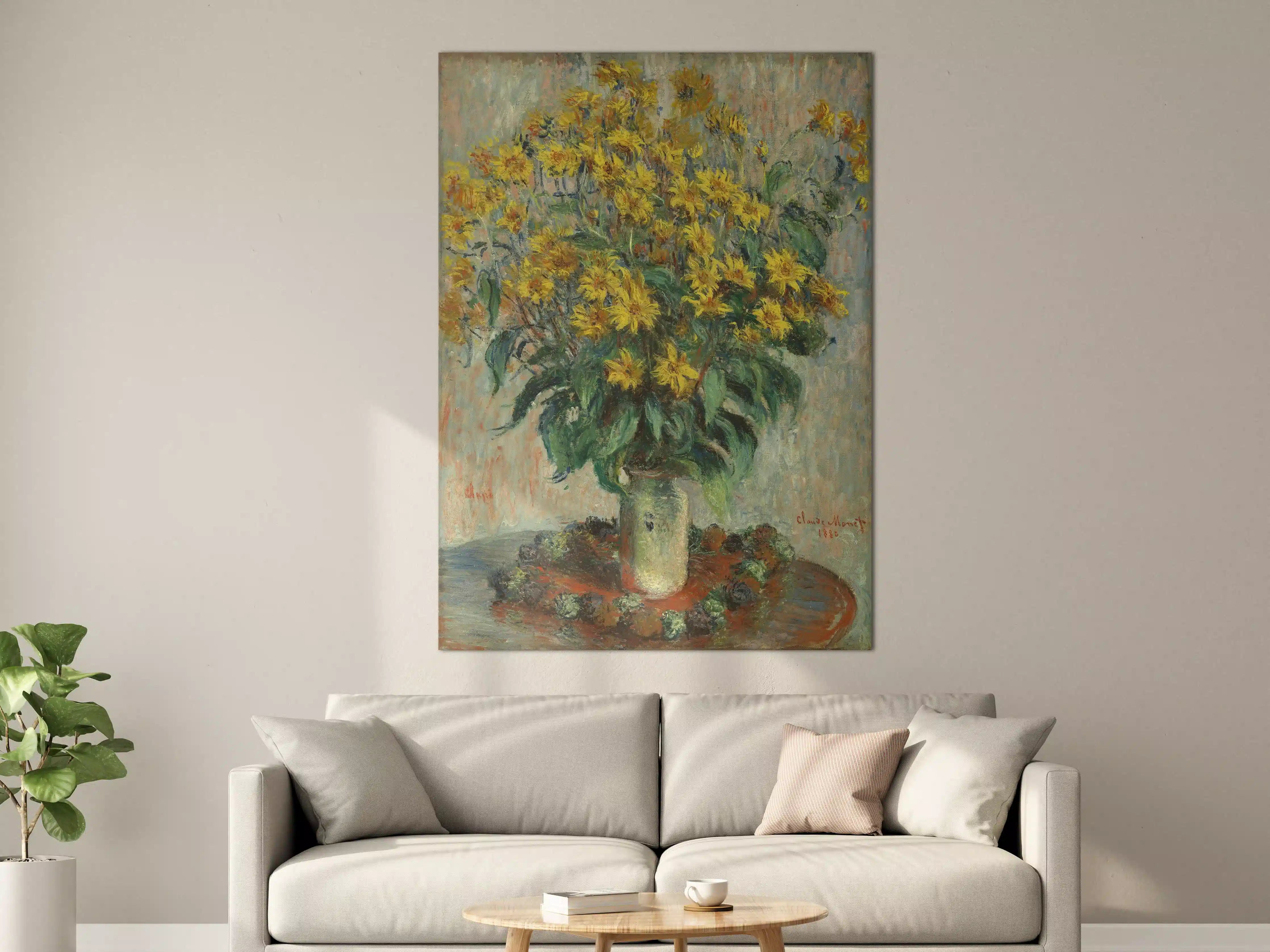 Große Wandbilder - Sonnenblumenstrauß in Vase