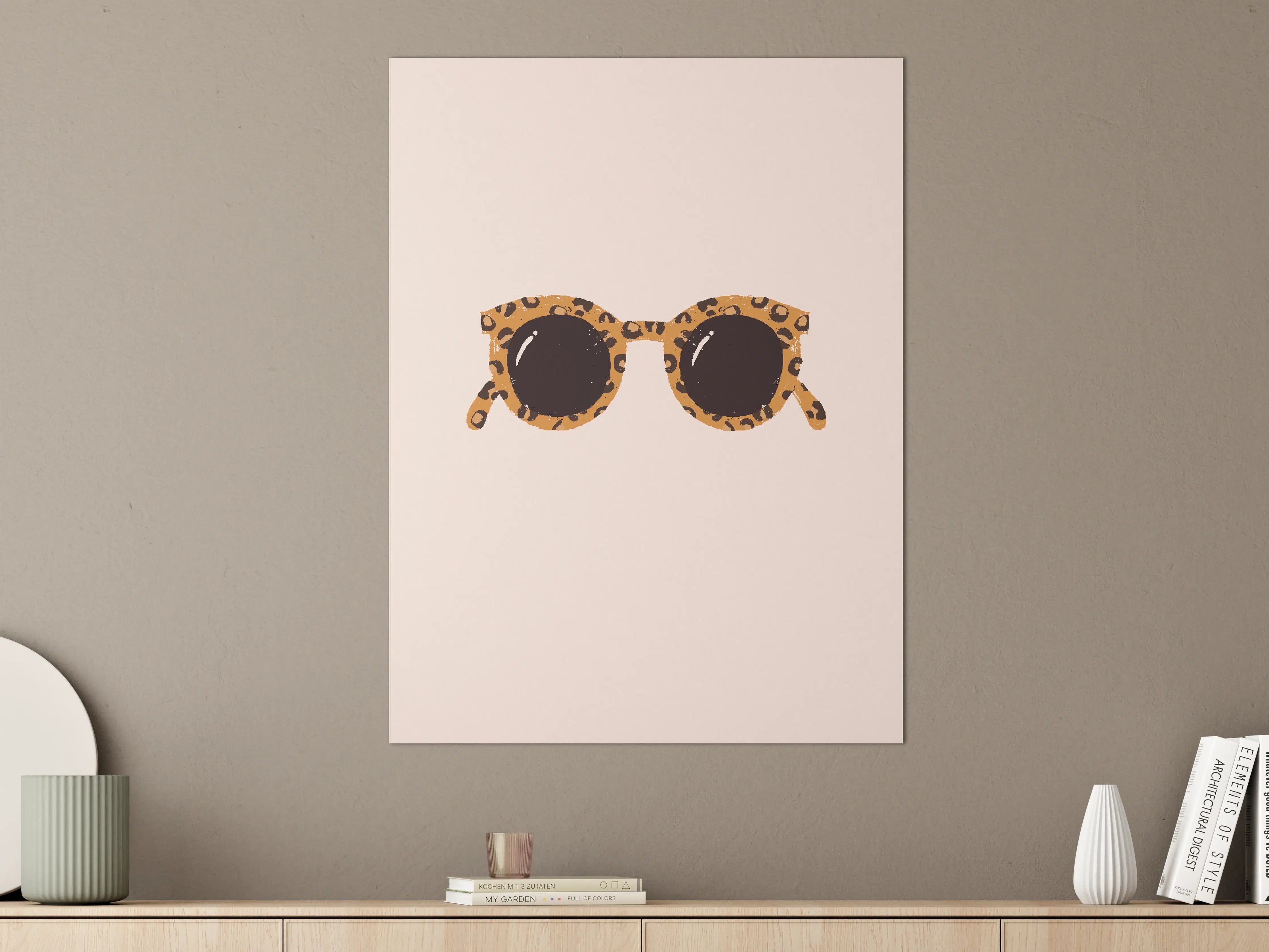 Große Wandbilder - Sonnenbrille - Leopardenmuster