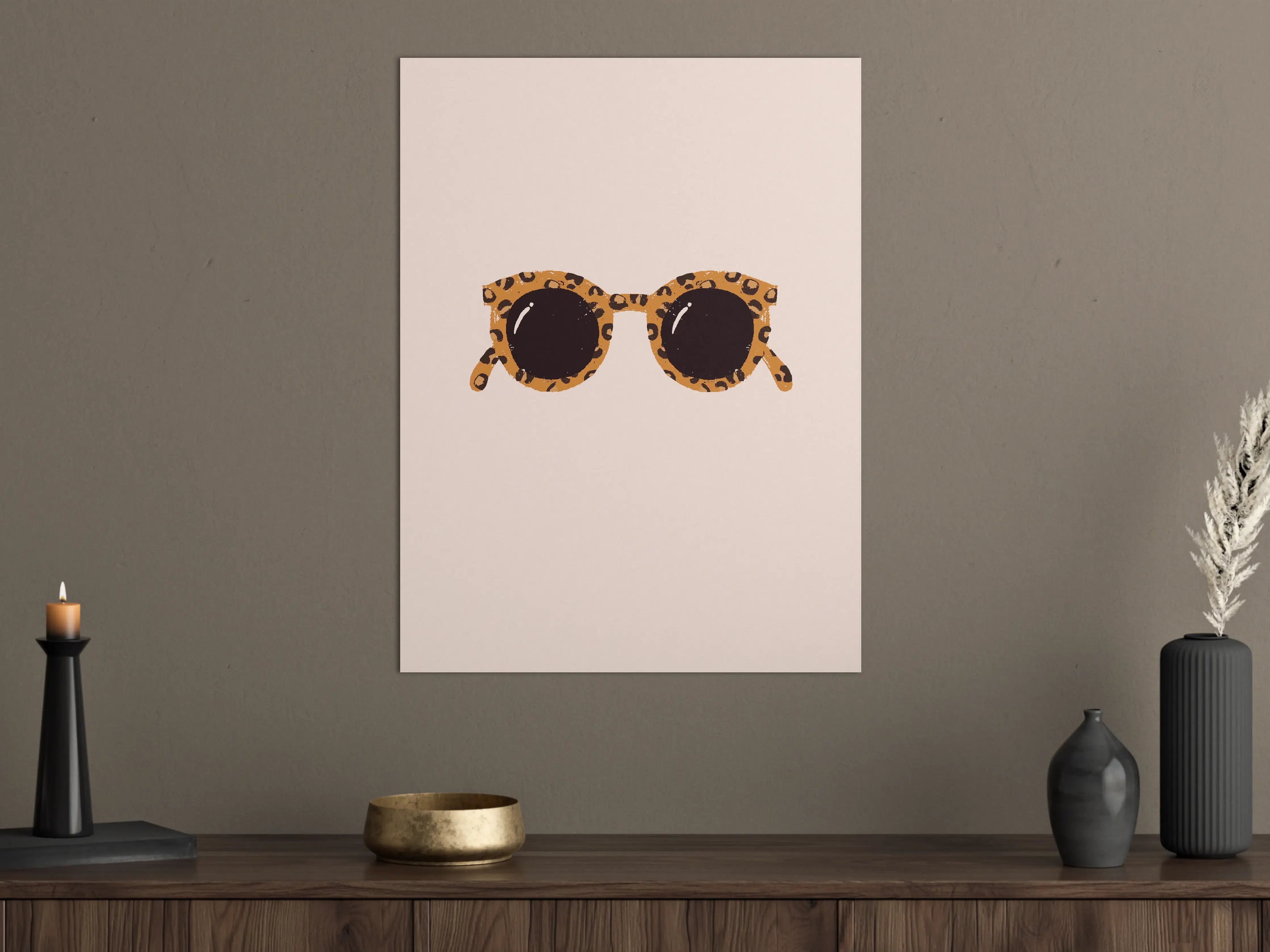Große Wandbilder - Sonnenbrille - Leopardenmuster
