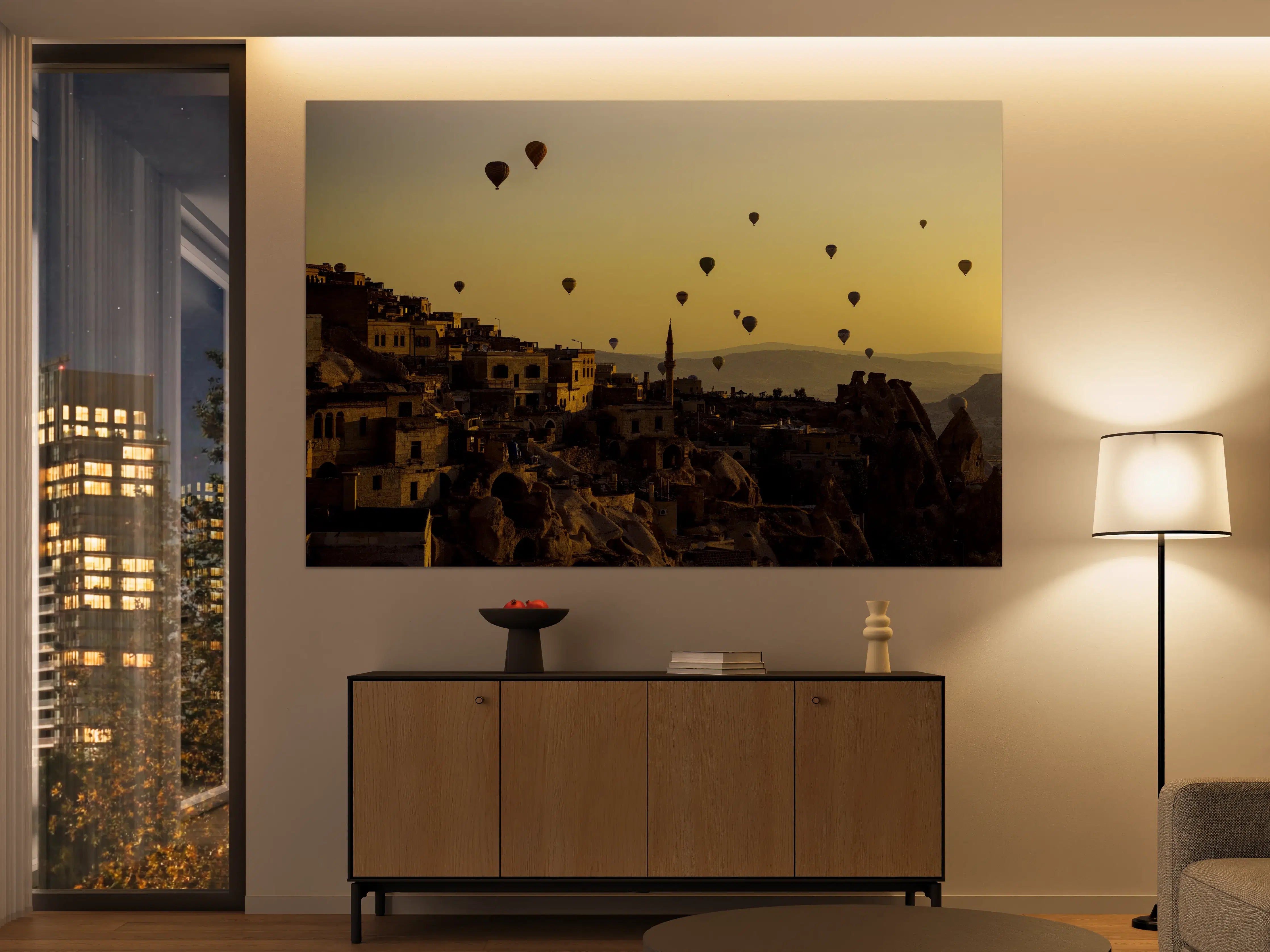 Große Wandbilder - Sonnenuntergang - Kappadokien, Türkei