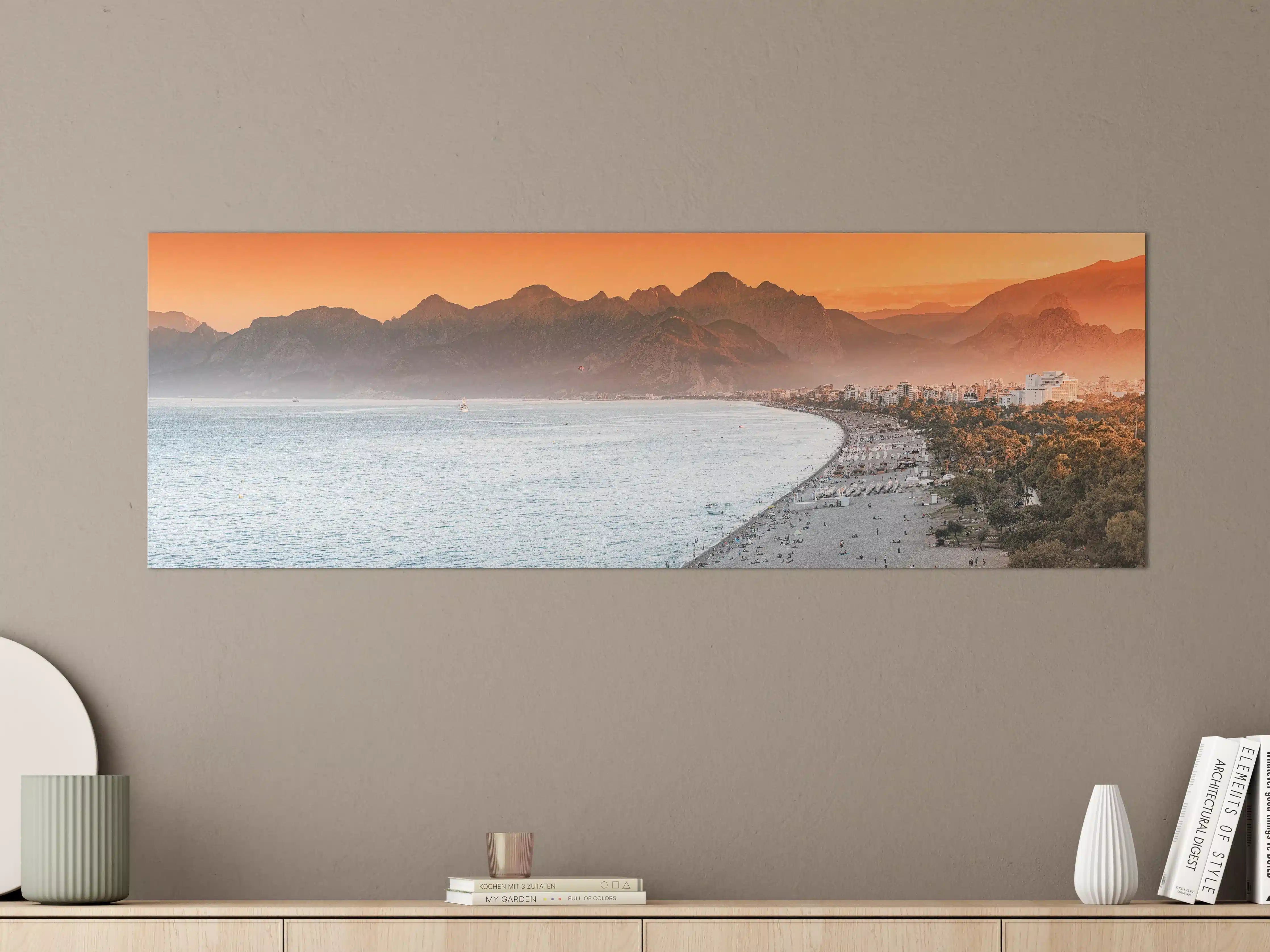 Große Wandbilder - Sonnenuntergang Konyaalti Strand Türkei