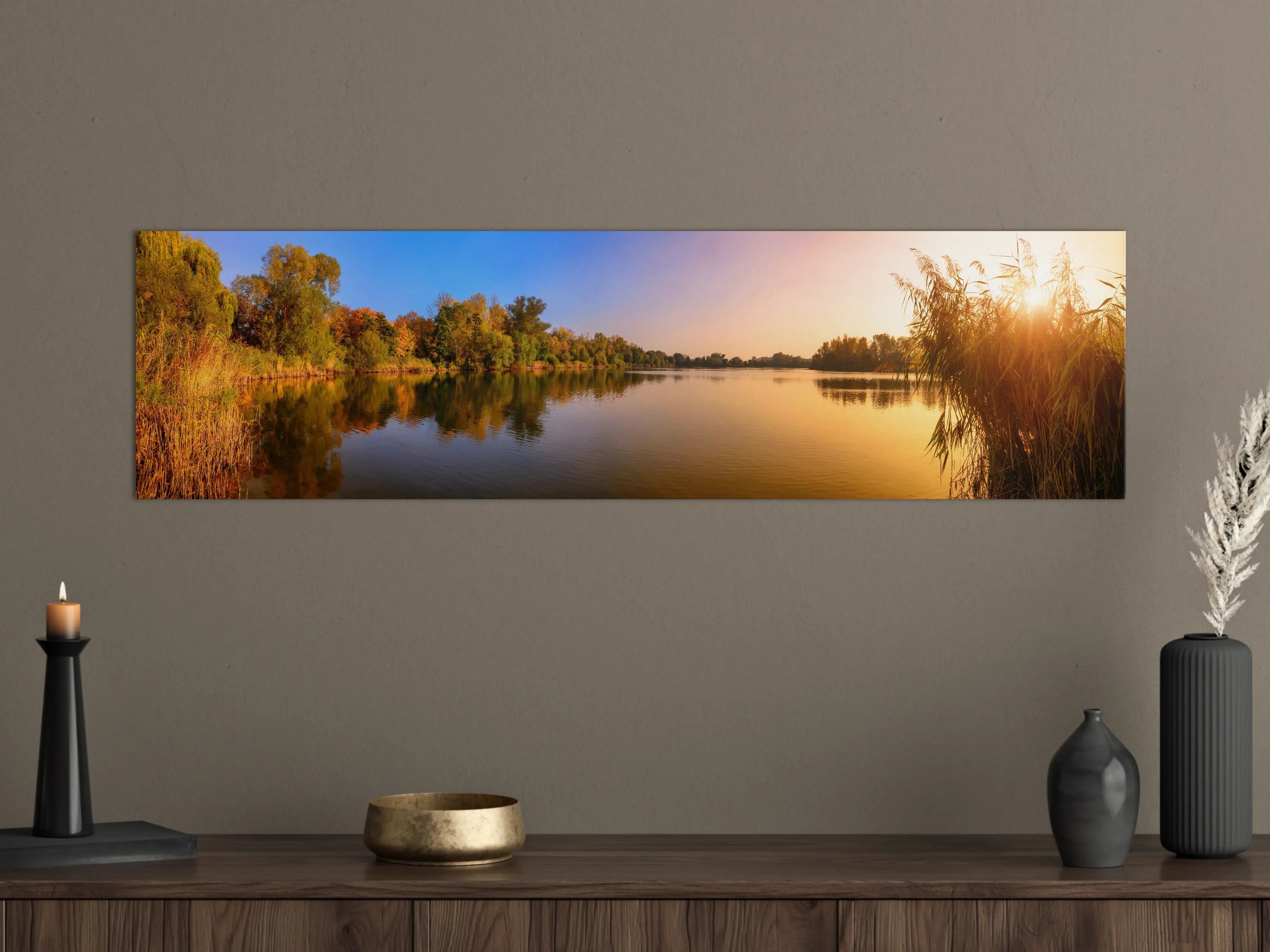 Große Wandbilder - Sonnenuntergang am See