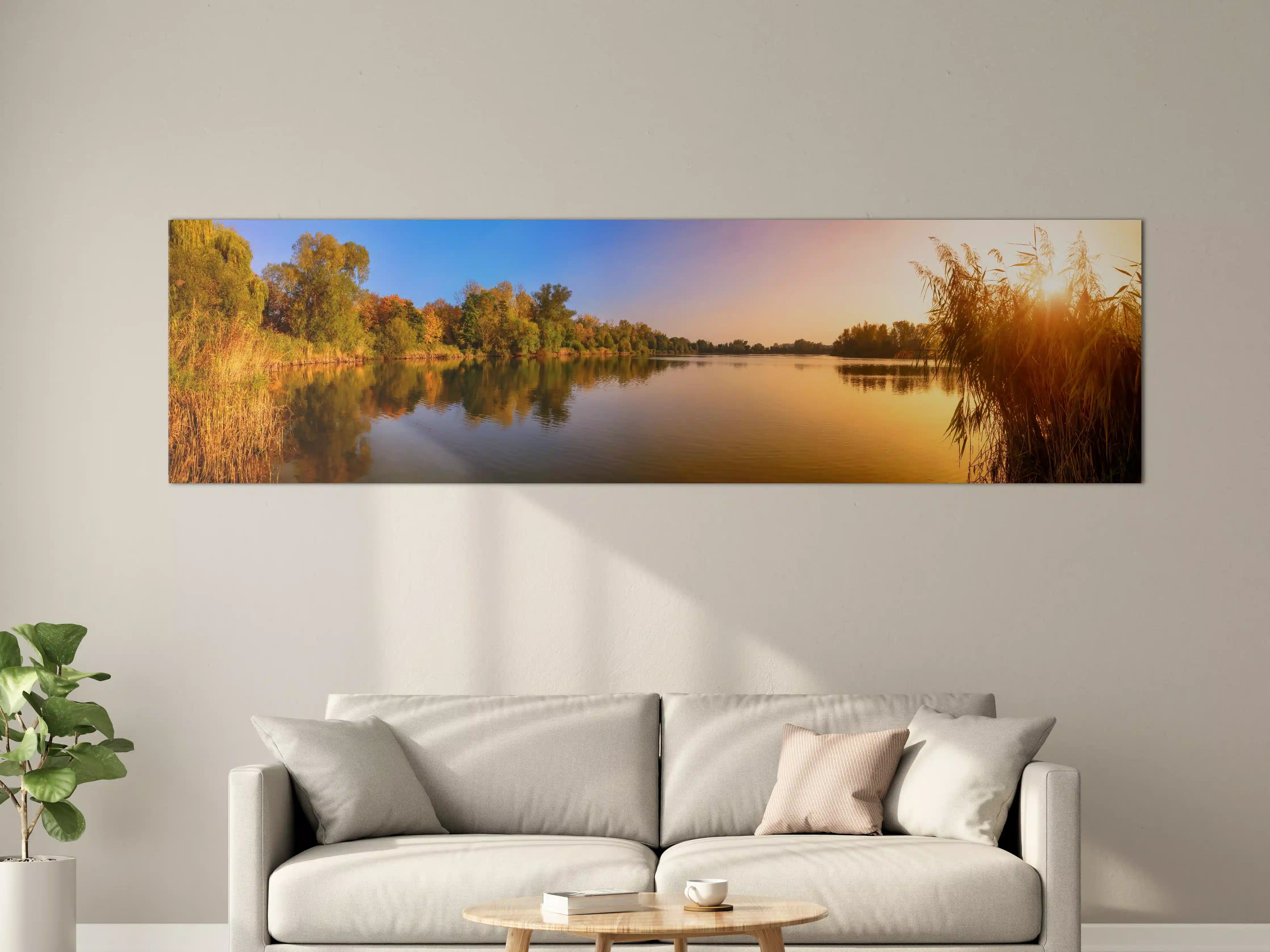 Große Wandbilder - Sonnenuntergang am See