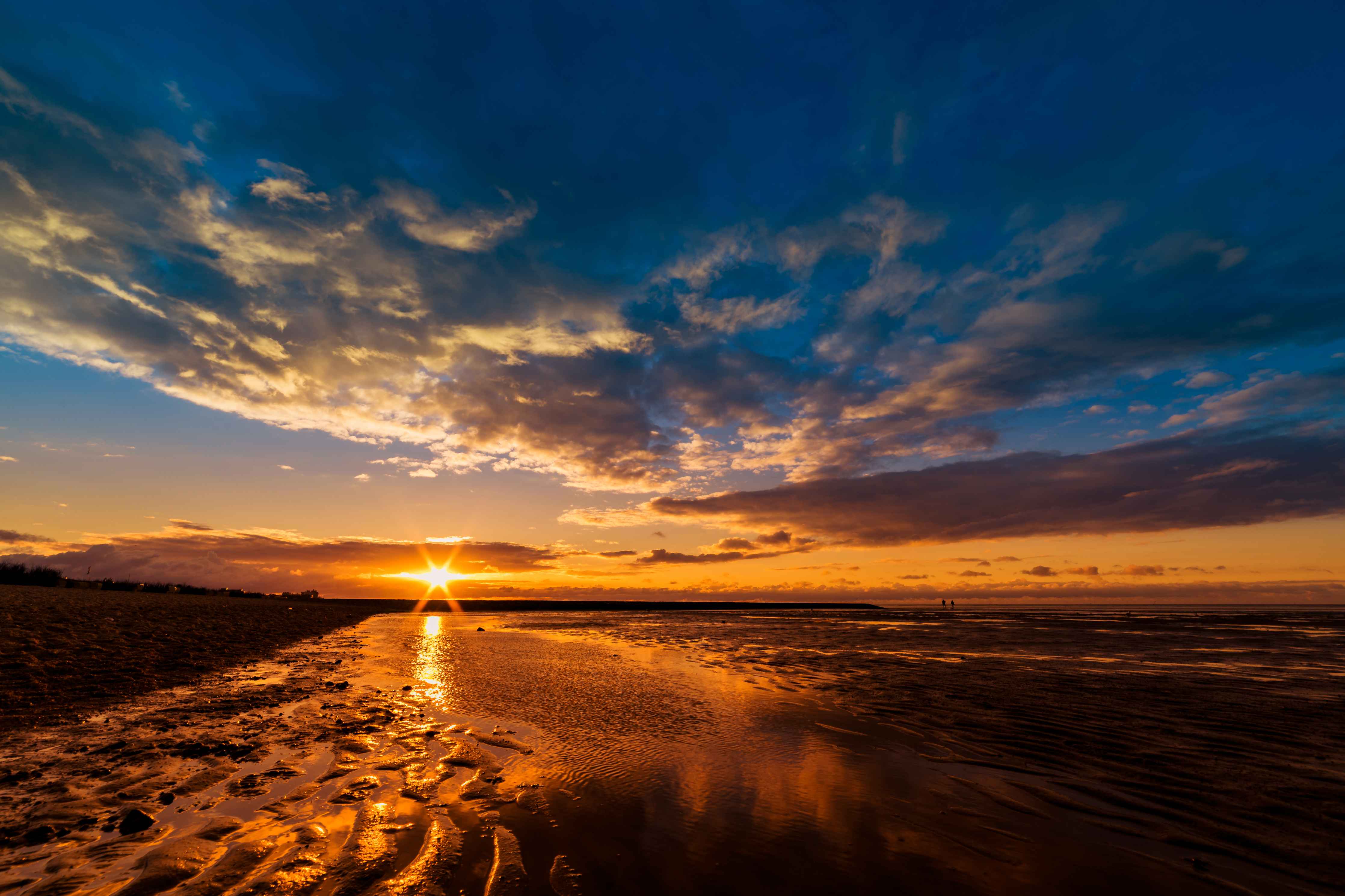Große Wandbilder-Sonnenuntergang an der Nordsee