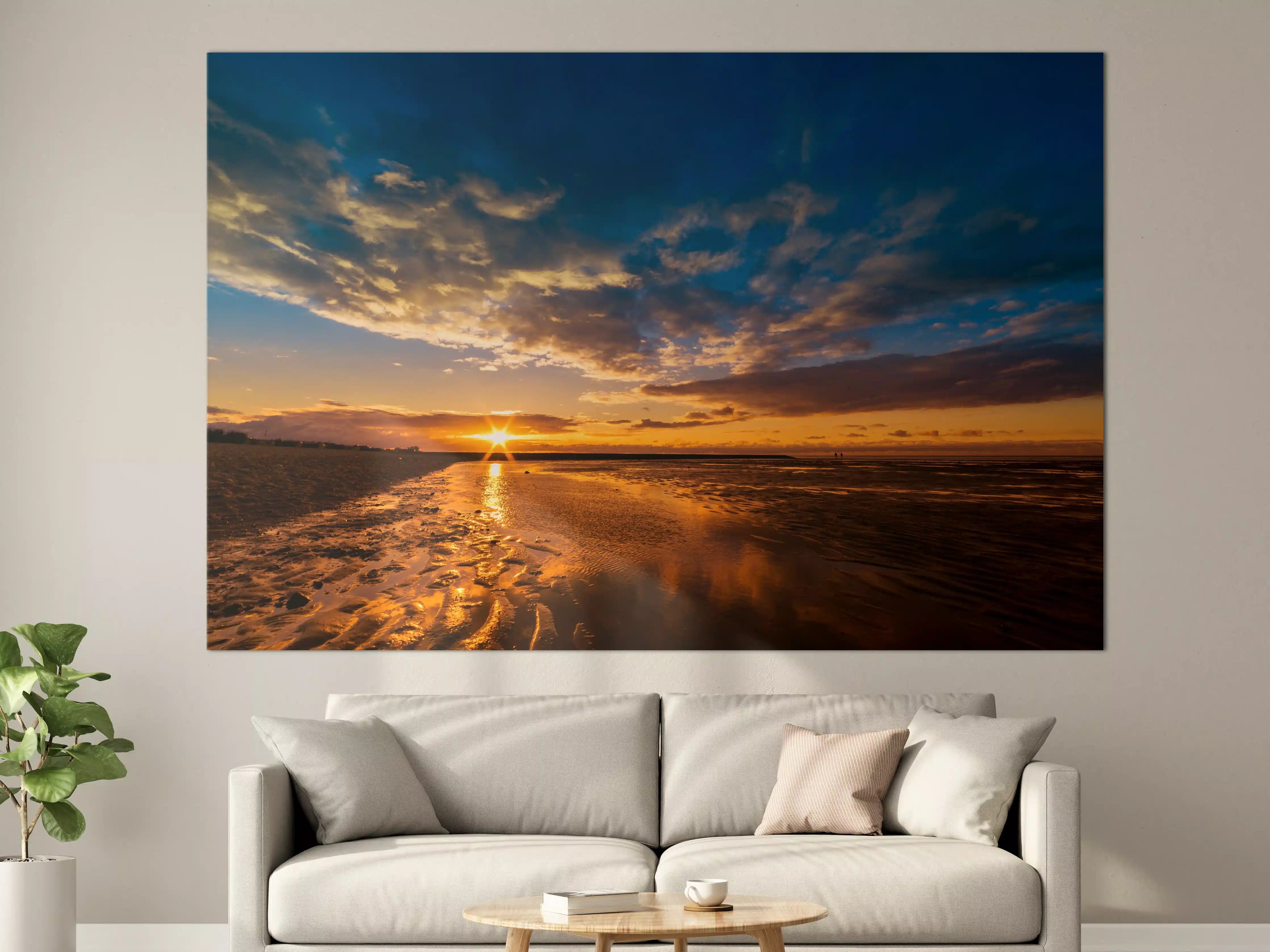 Große Wandbilder - Sonnenuntergang an der Nordsee