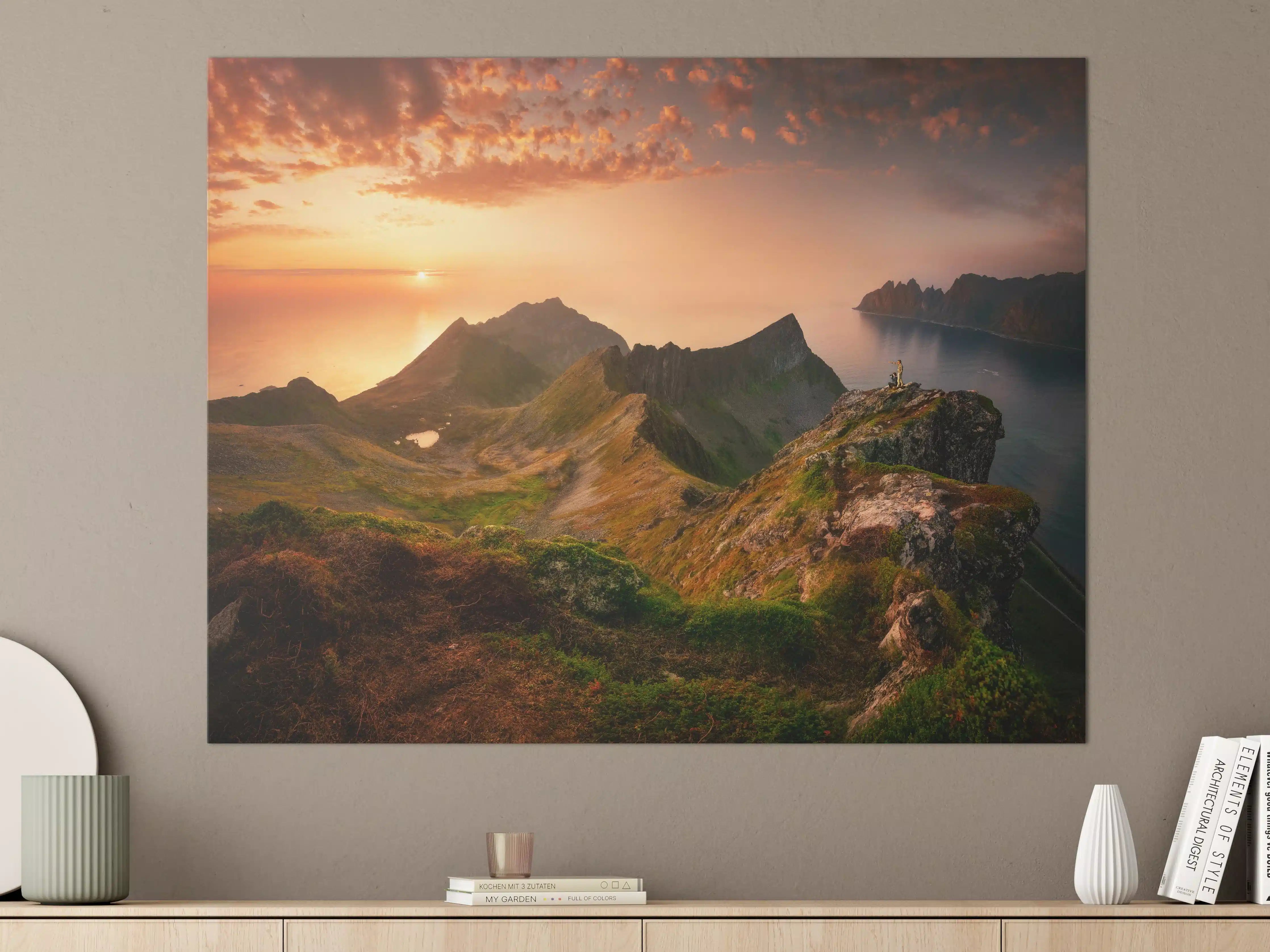 Große Wandbilder - Sonnenuntergang auf der Insel Senja