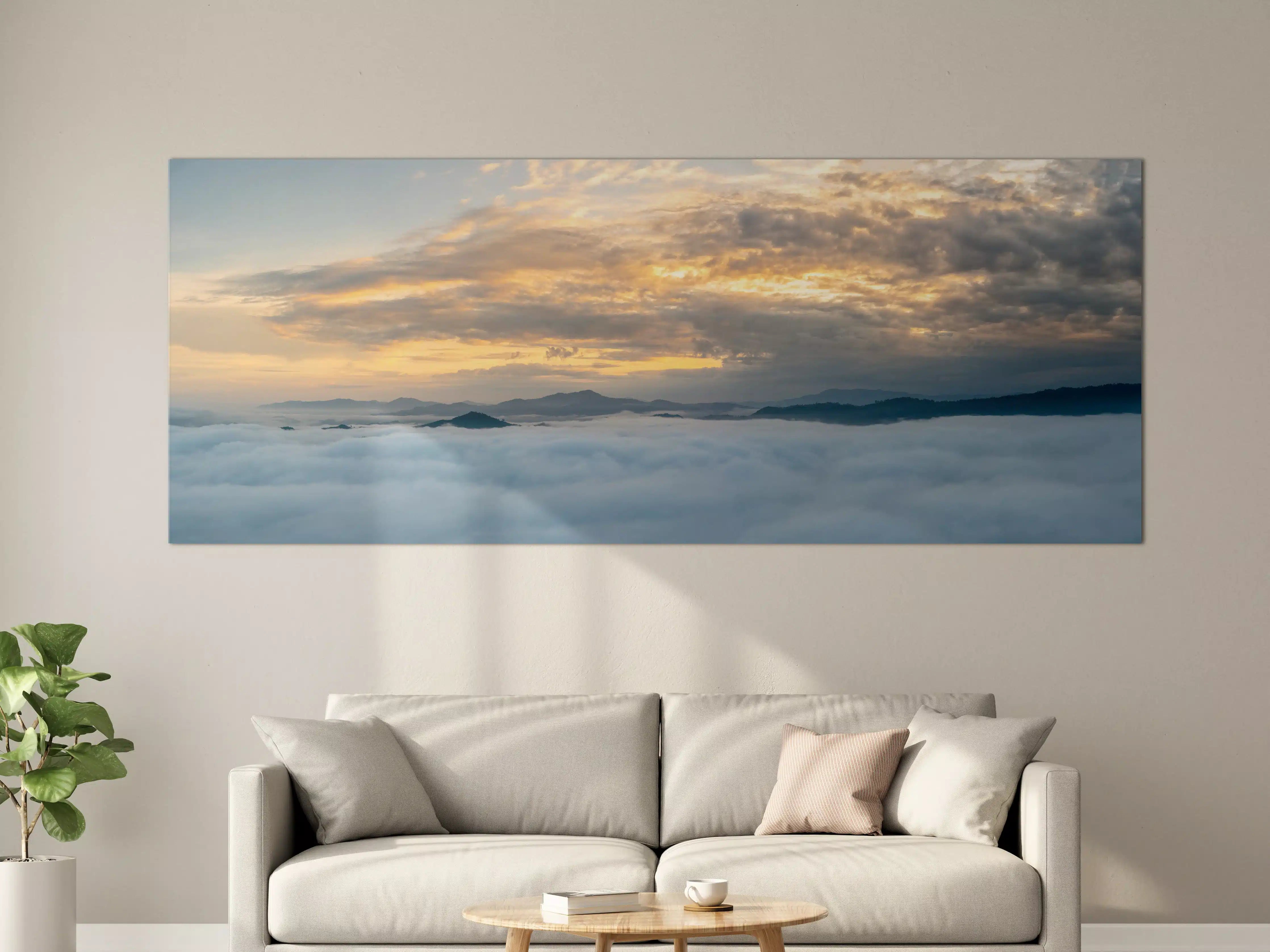 Große Wandbilder - Sonnenuntergang über Wolkenmeer