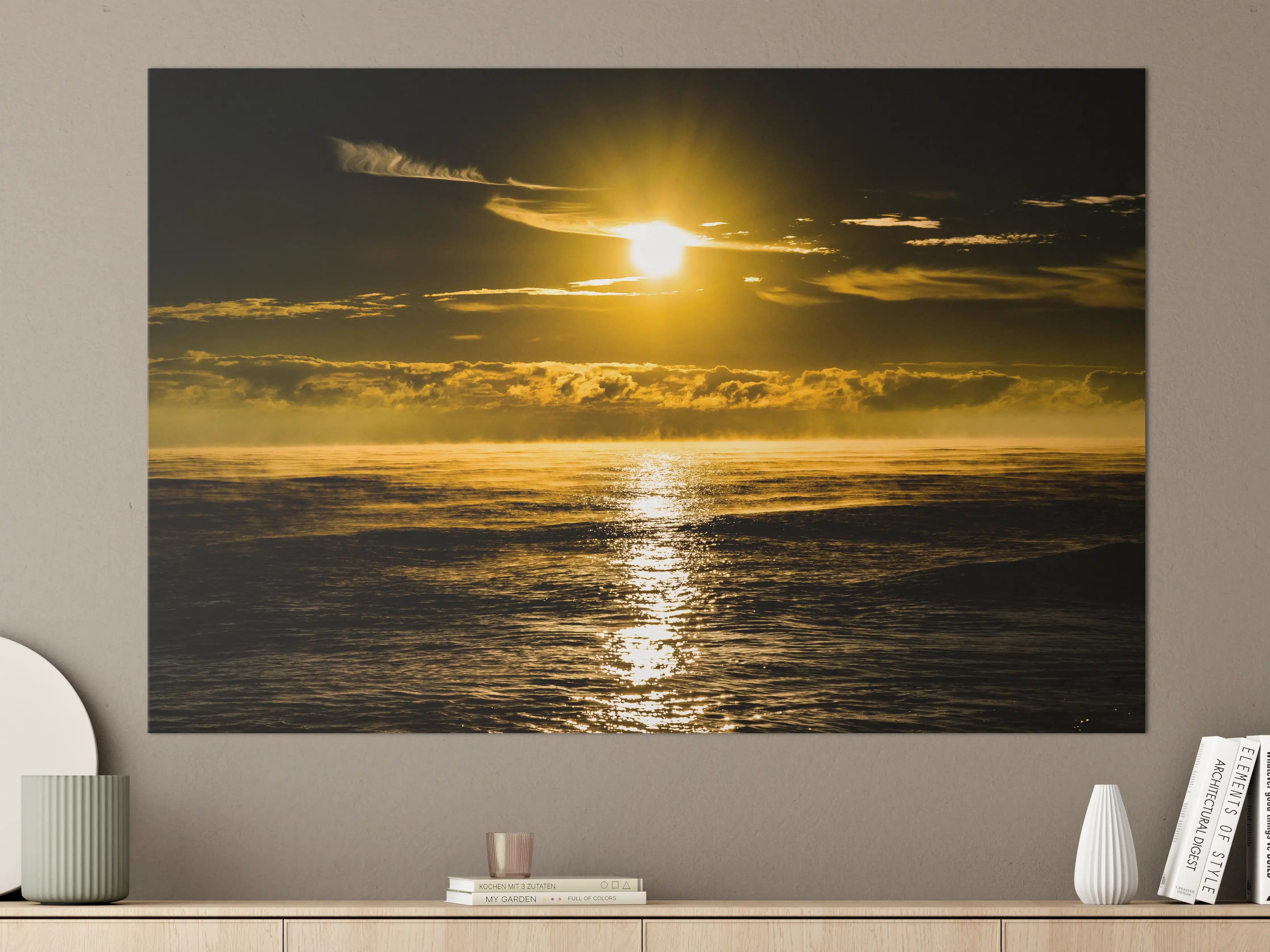 Große Wandbilder - Sonnenuntergang über dem Meer