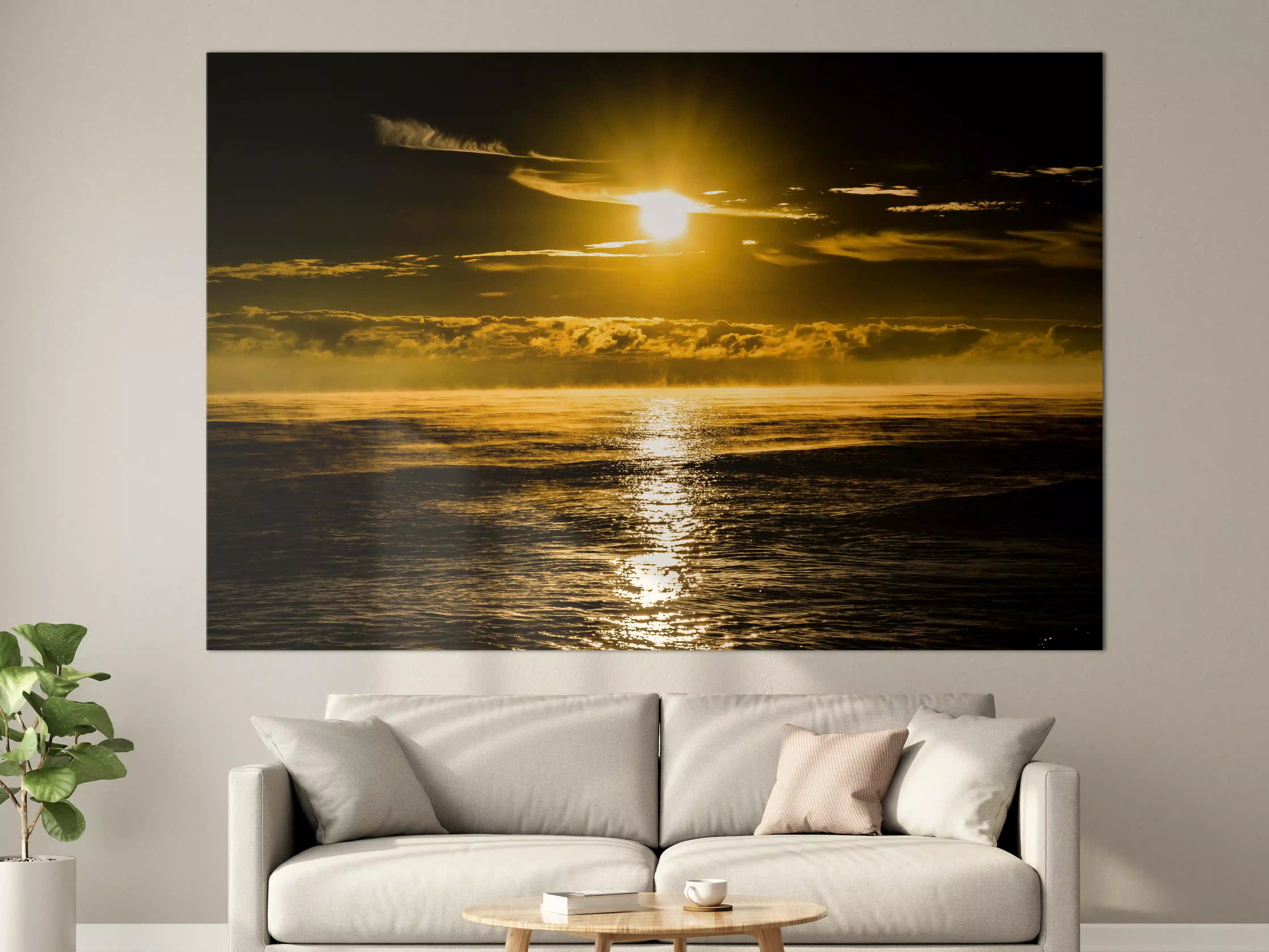 Große Wandbilder - Sonnenuntergang über dem Meer