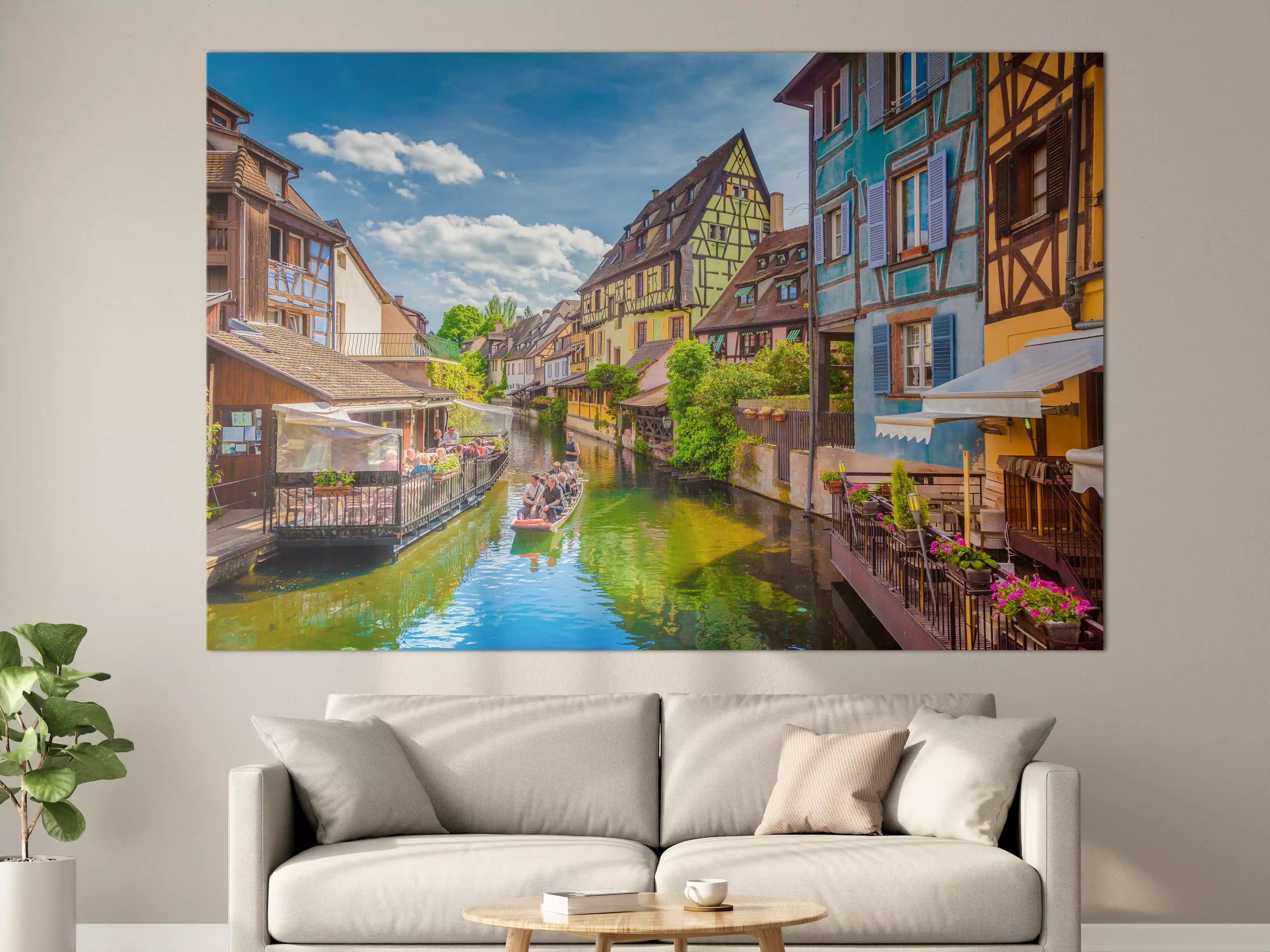 Große Wandbilder - Sonnige Bootstour Colmar