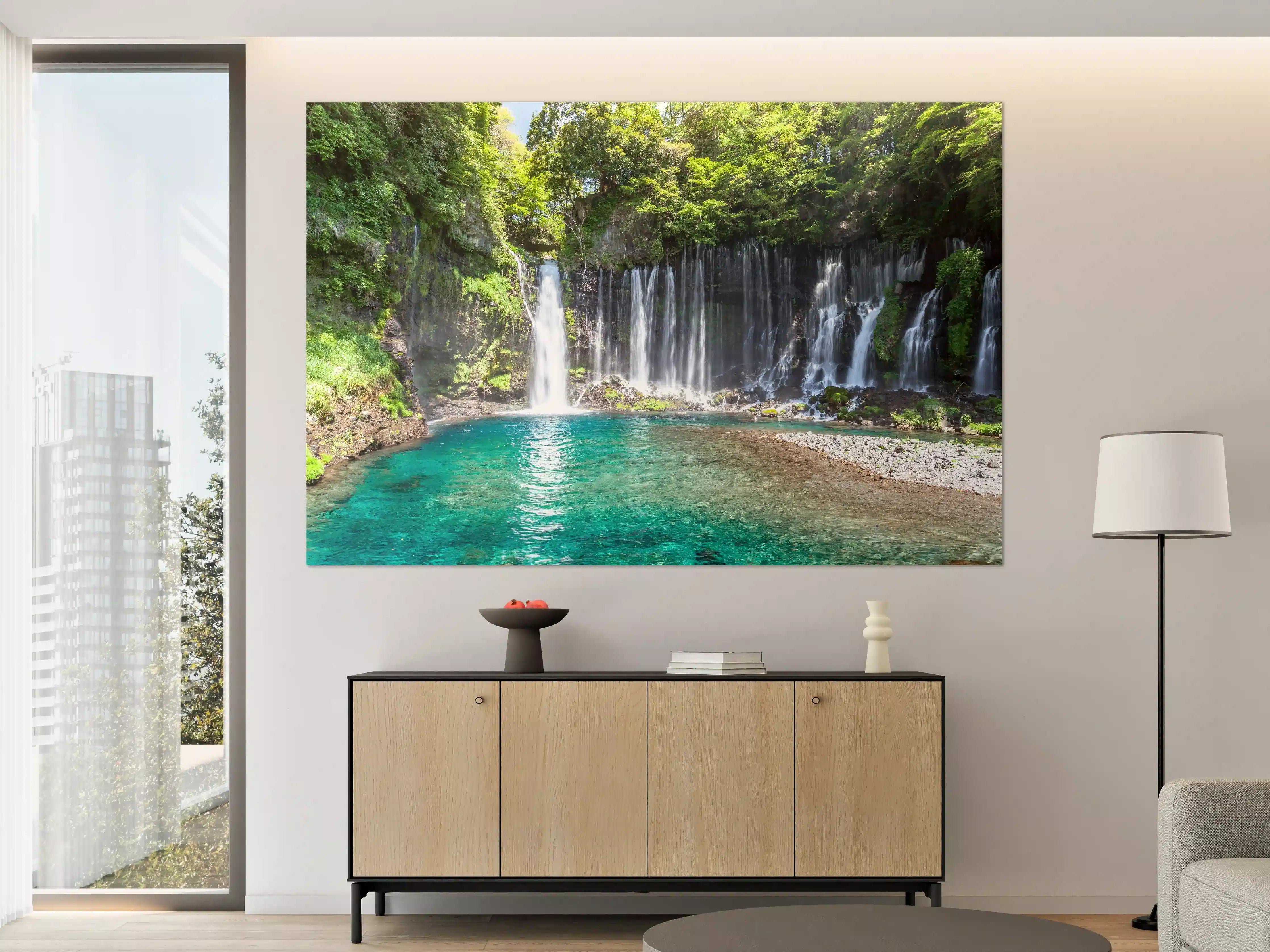 Große Wandbilder - Sonniger Shiraito-Wasserfall