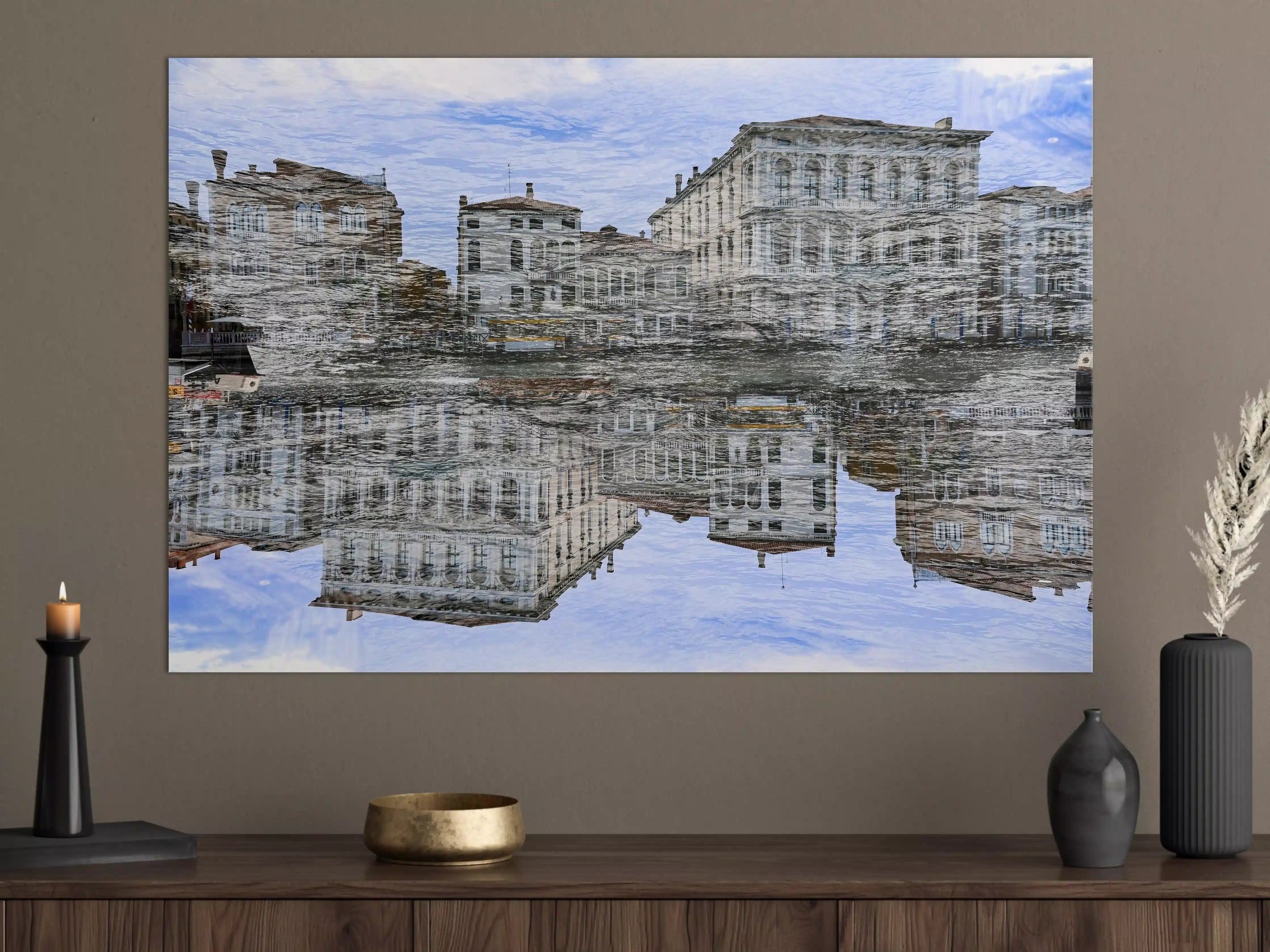 Große Wandbilder - Spiegelung Venedig Doppelbelichtung