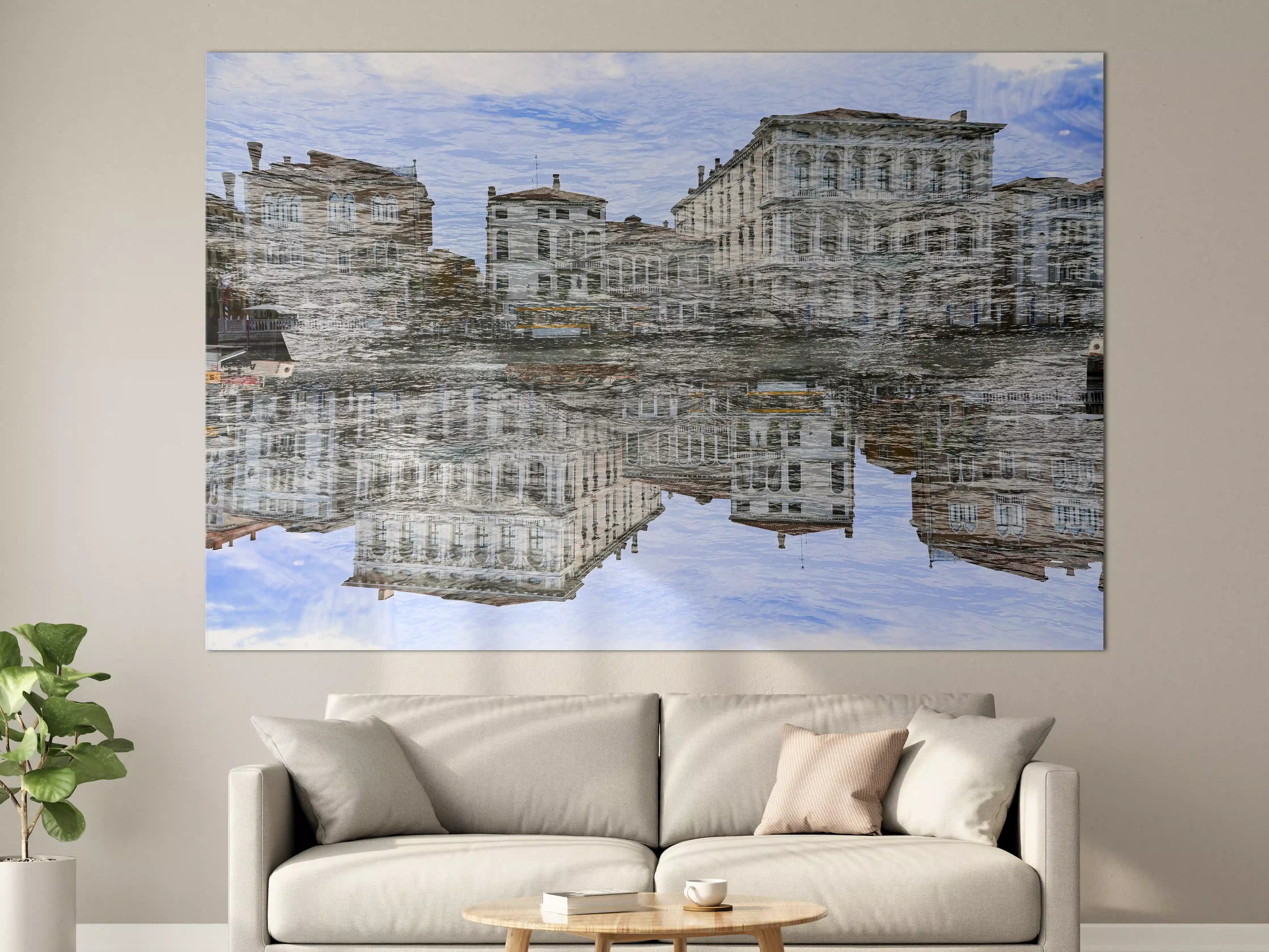 Große Wandbilder - Spiegelung Venedig Doppelbelichtung
